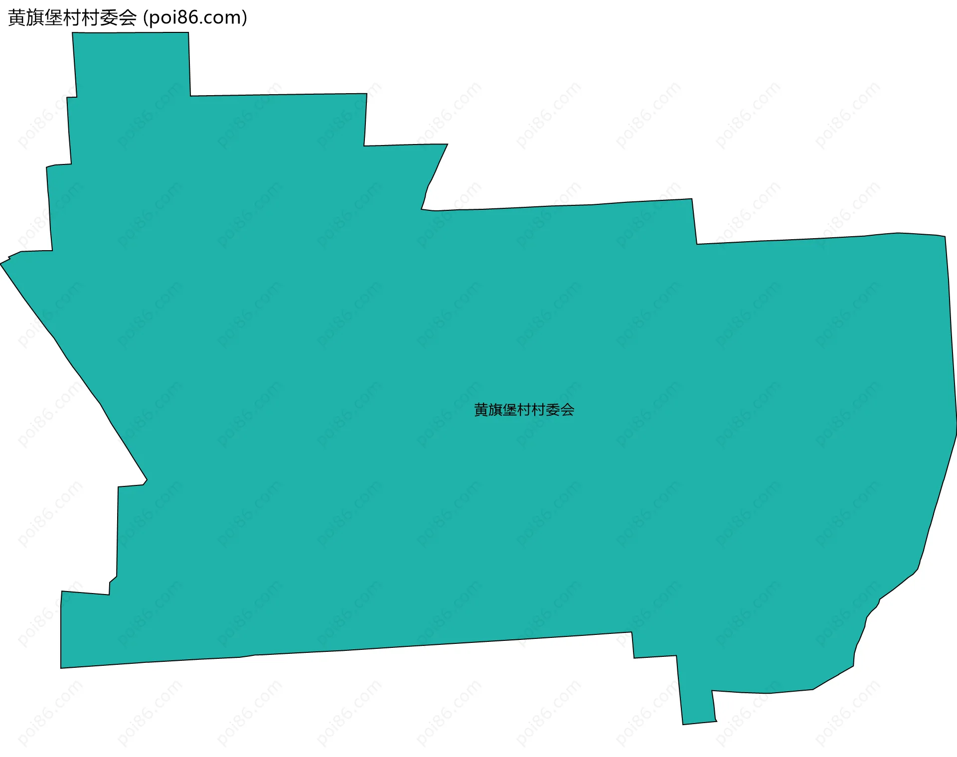 黄旗堡村村委会边界地图