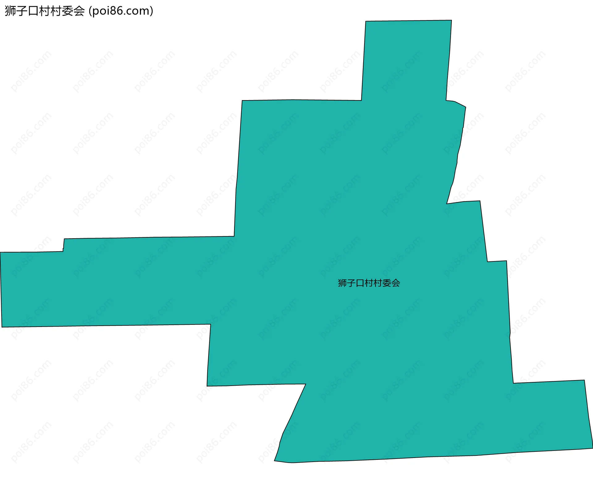 狮子口村村委会边界地图
