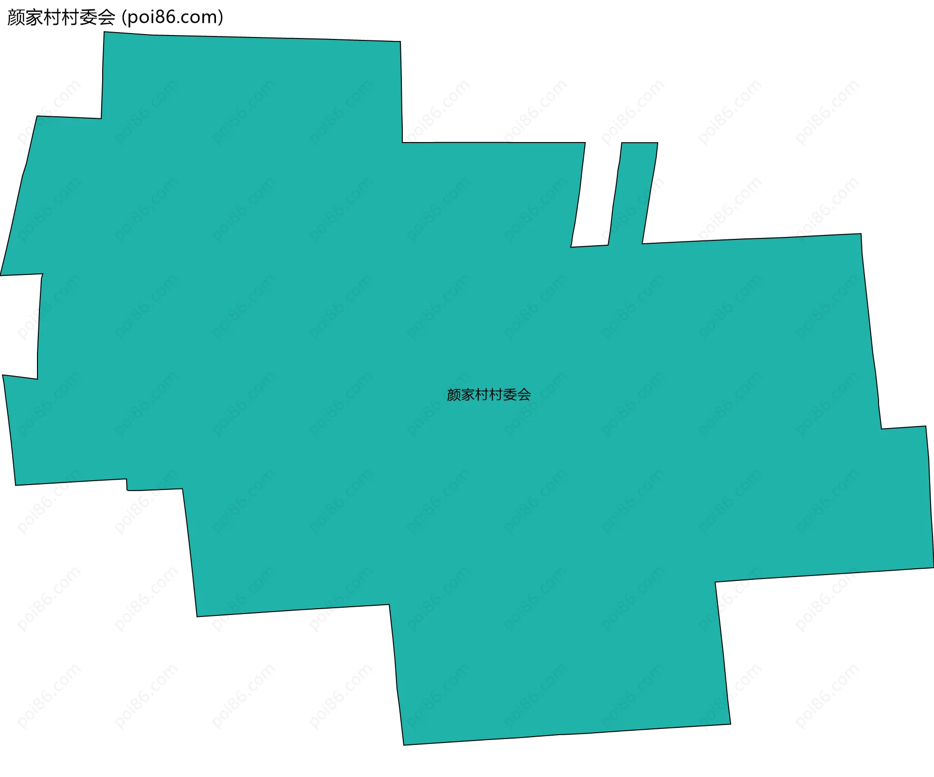 颜家村村委会边界地图