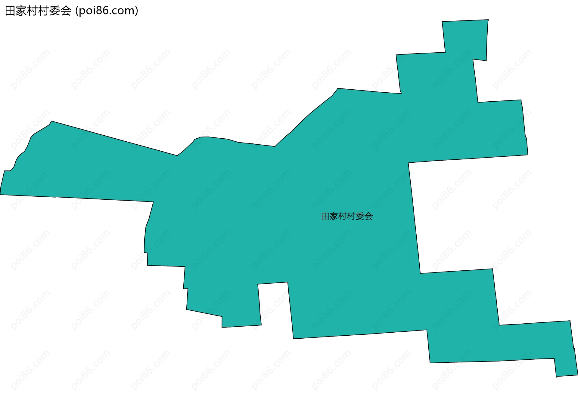 田家村村委会边界地图