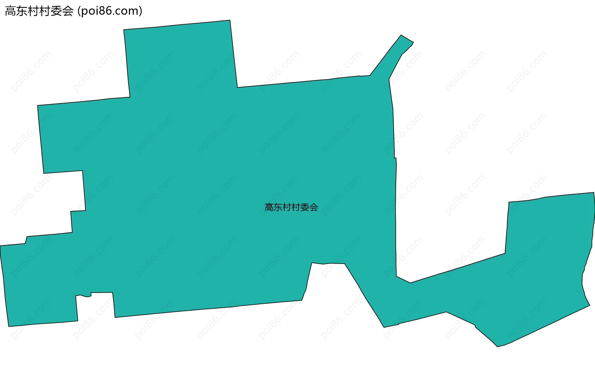 高东村村委会边界地图