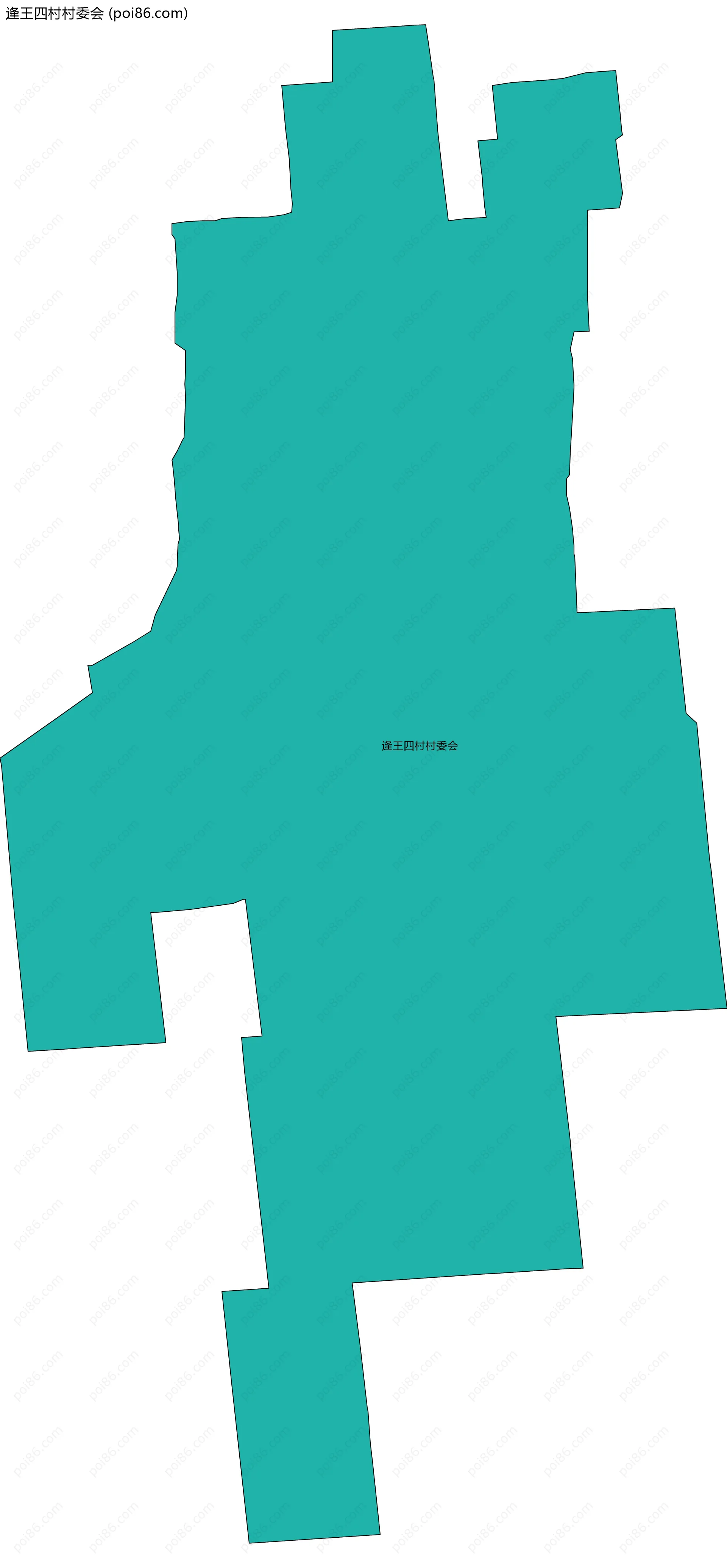 逄王四村村委会边界地图