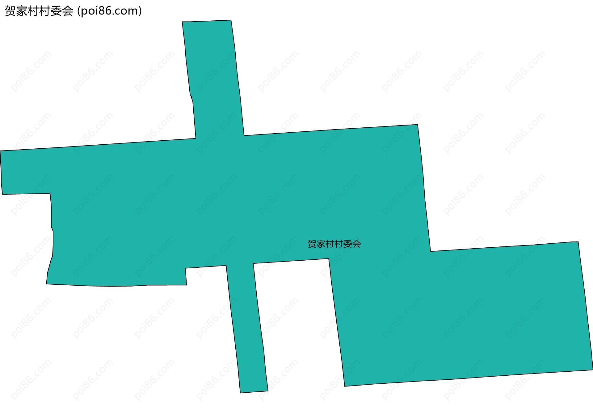 贺家村村委会边界地图