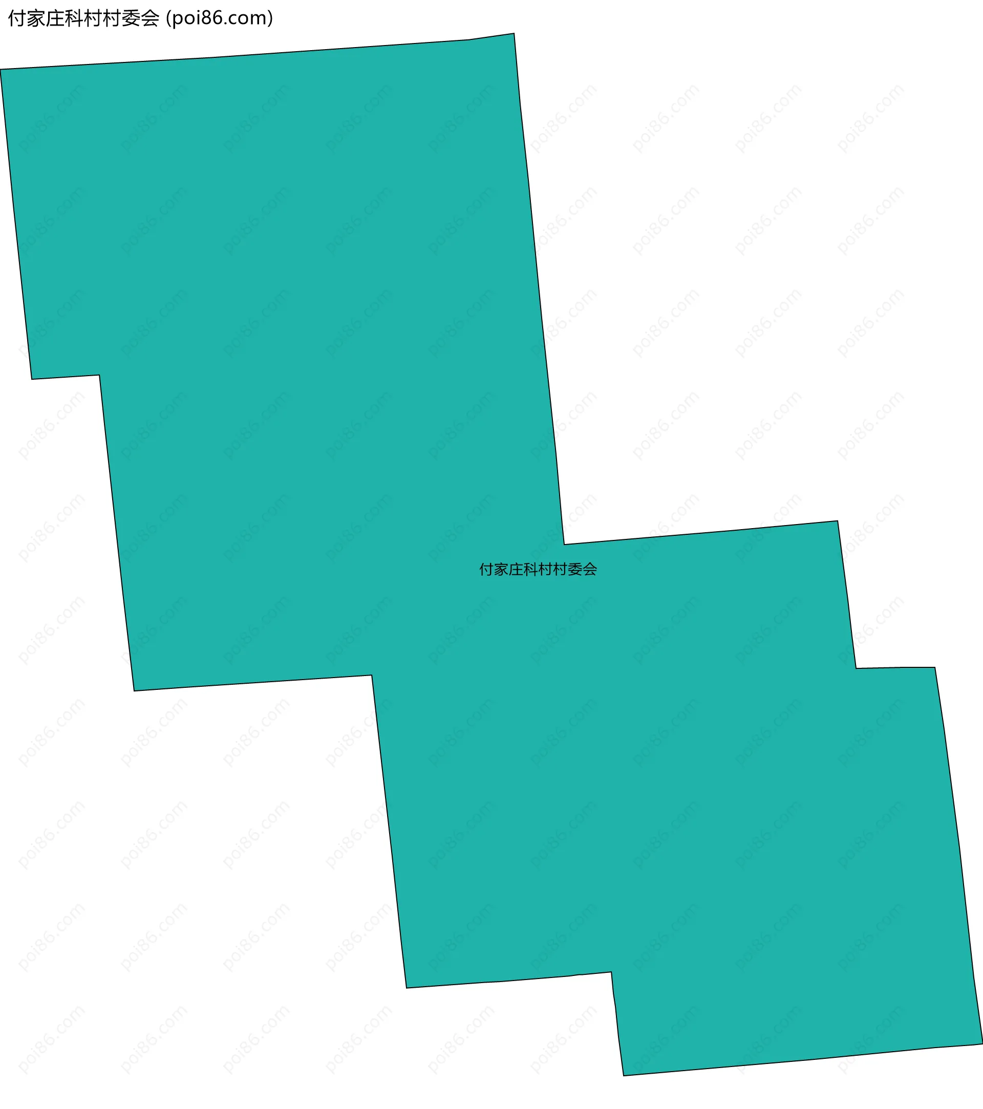 付家庄科村村委会边界地图