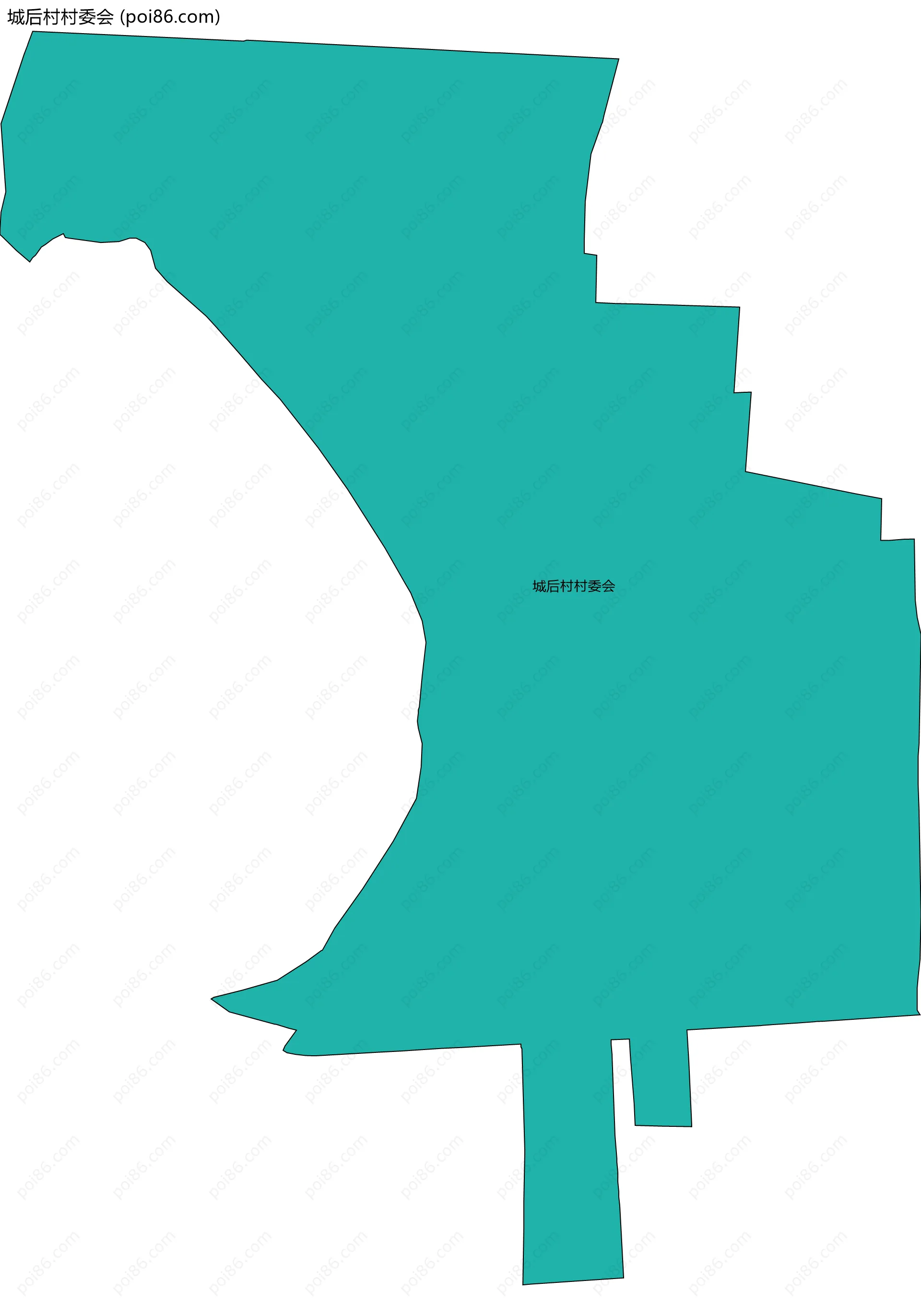 城后村村委会边界地图