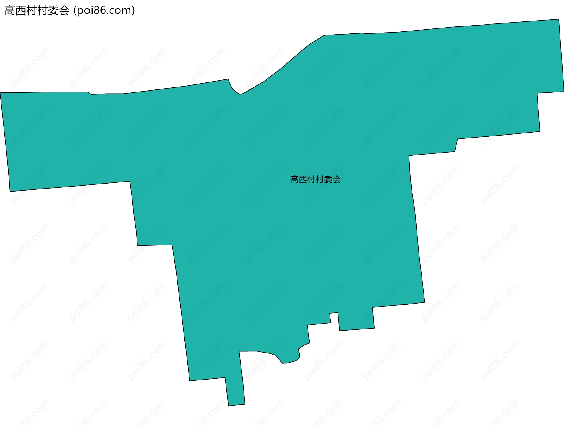高西村村委会边界地图