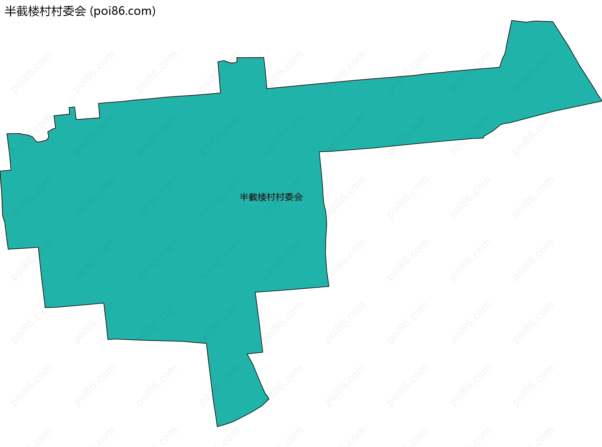 半截楼村村委会边界地图