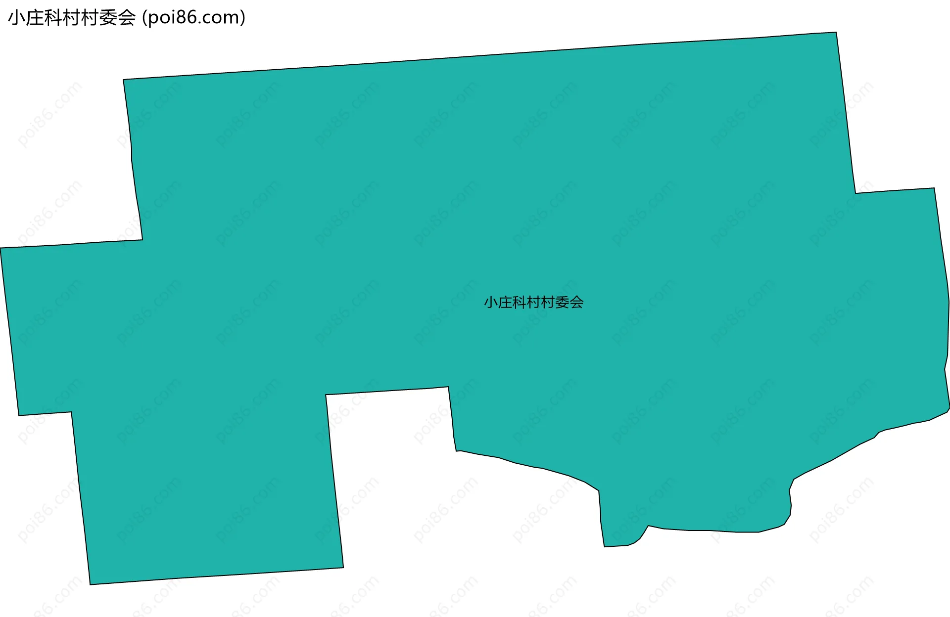 小庄科村村委会边界地图