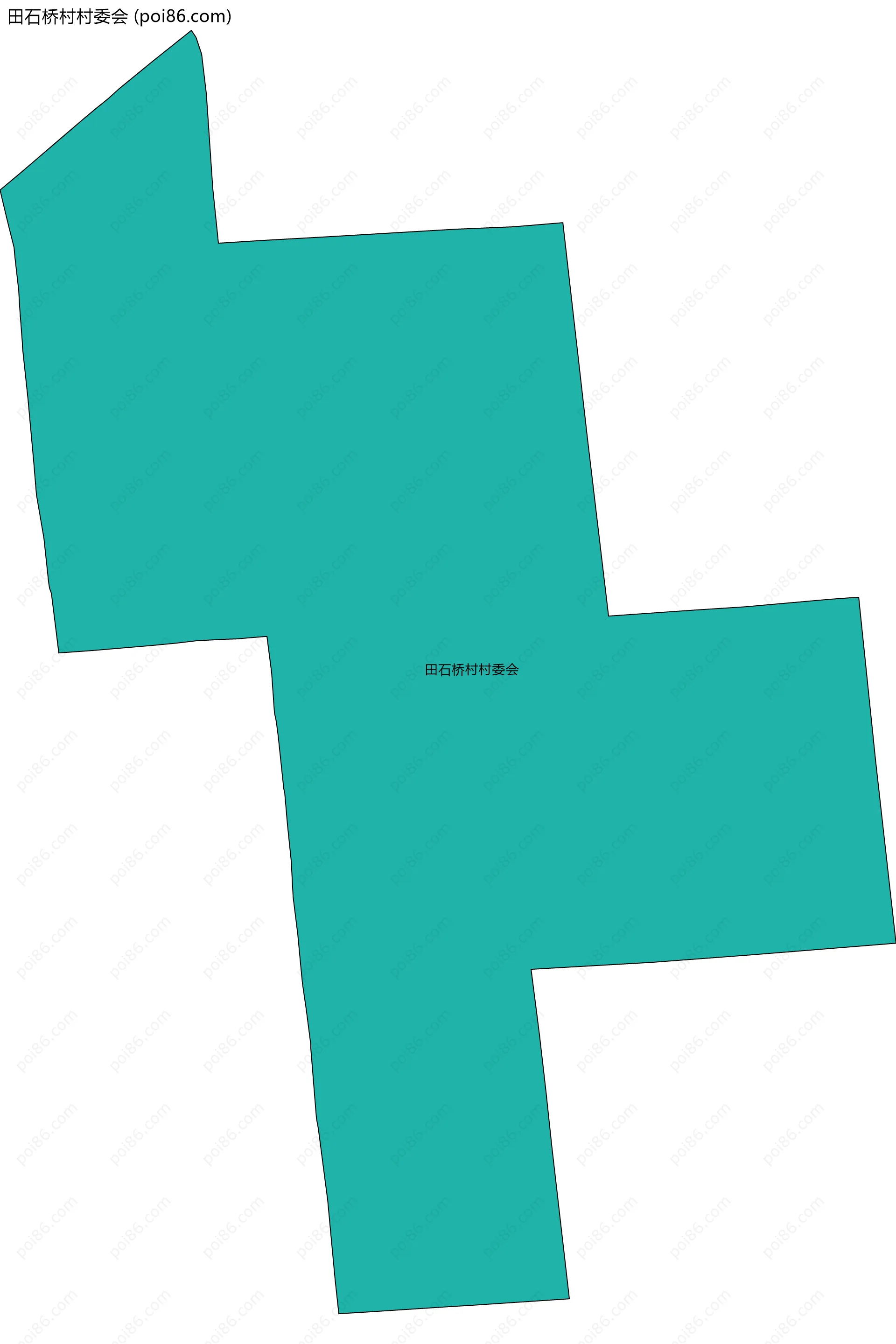 田石桥村村委会边界地图