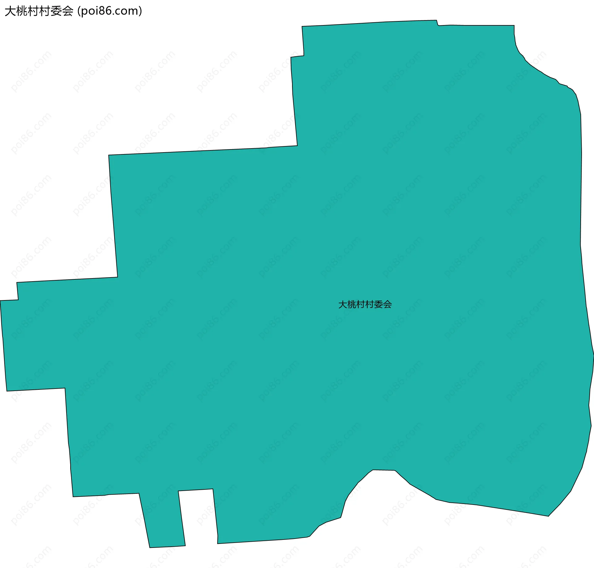 大桃村村委会边界地图