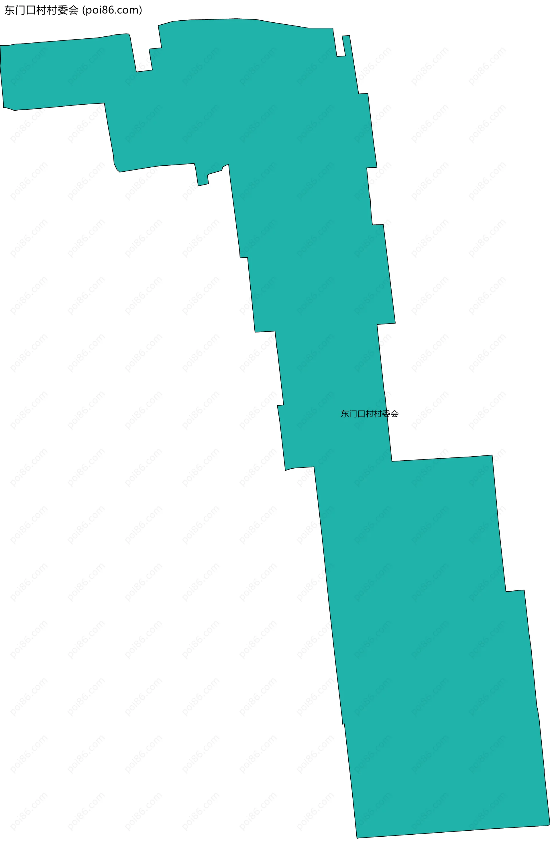 东门口村村委会边界地图