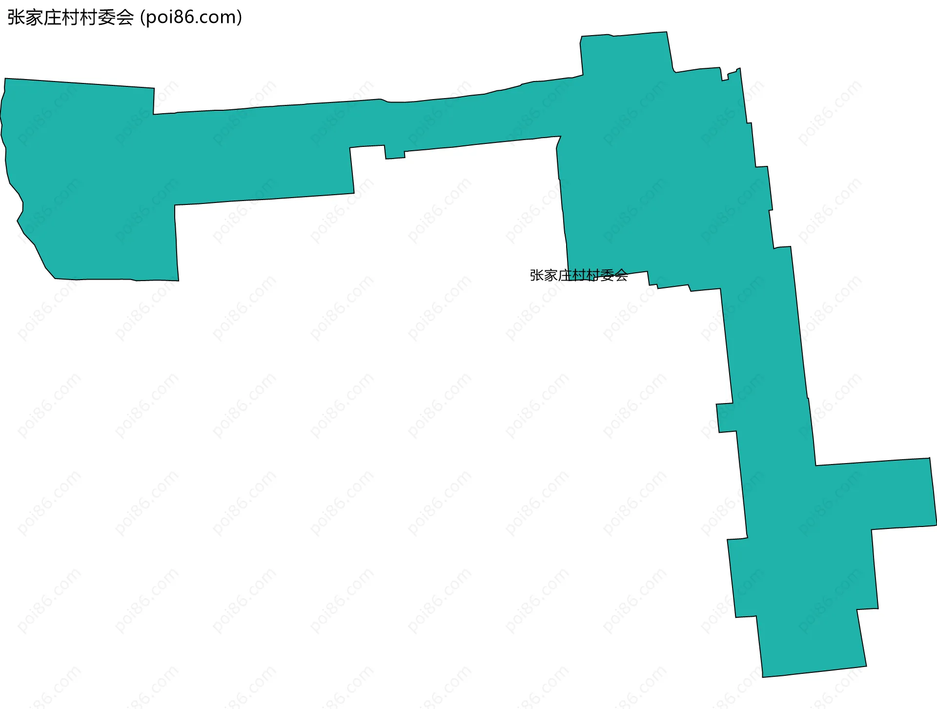 张家庄村村委会边界地图