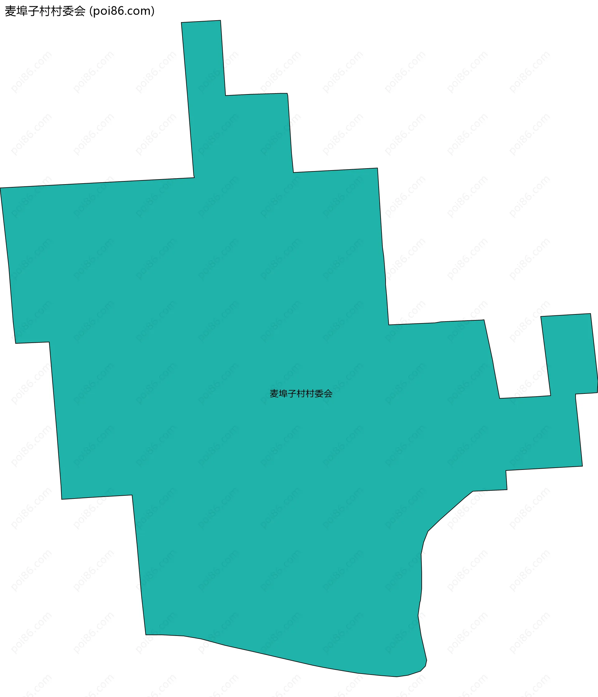 麦埠子村村委会边界地图