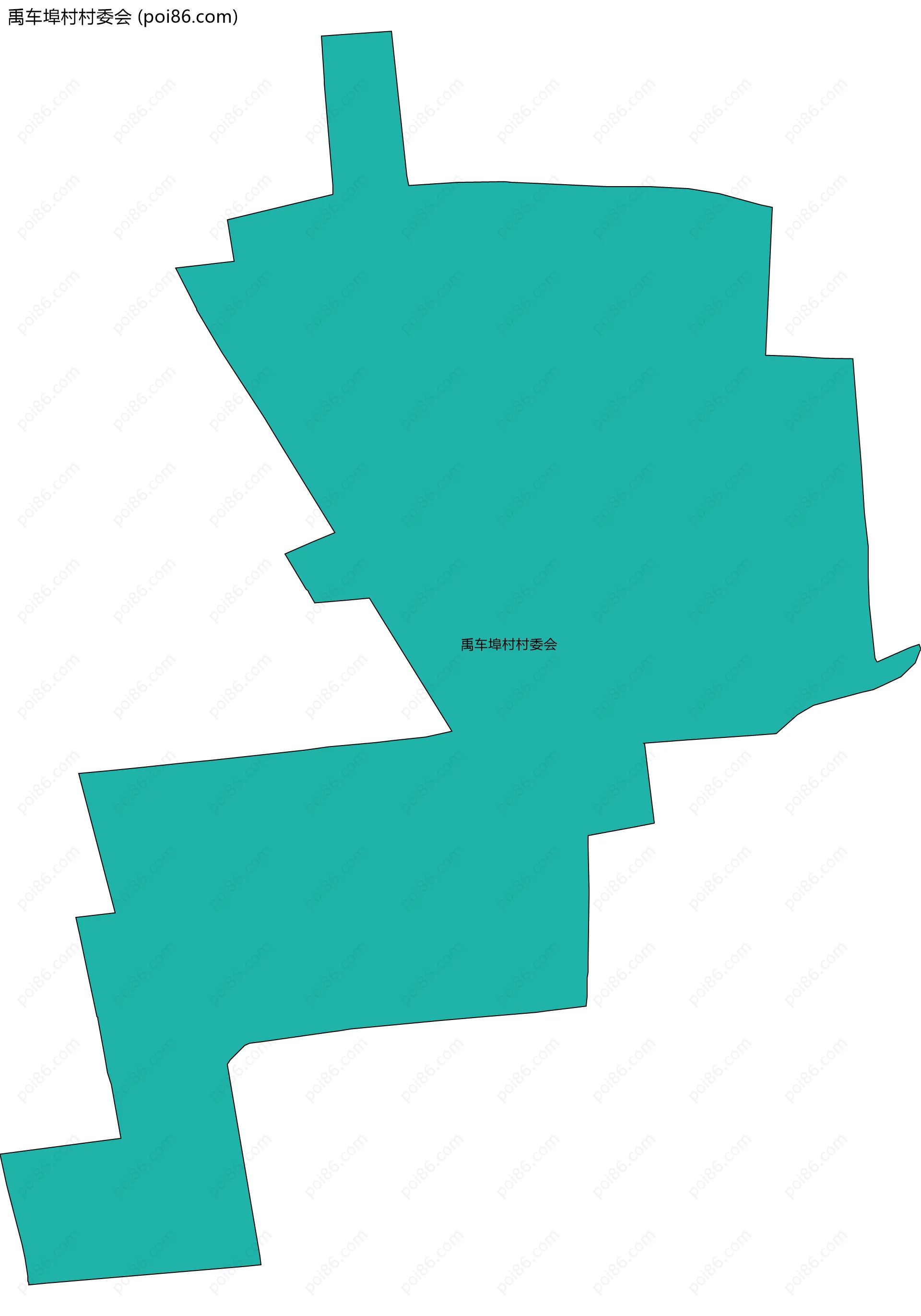 禹车埠村村委会边界地图