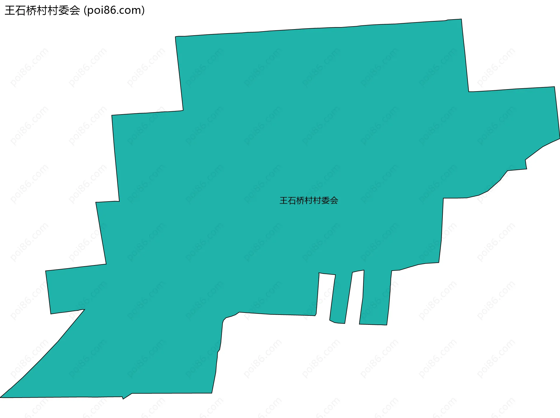 王石桥村村委会边界地图