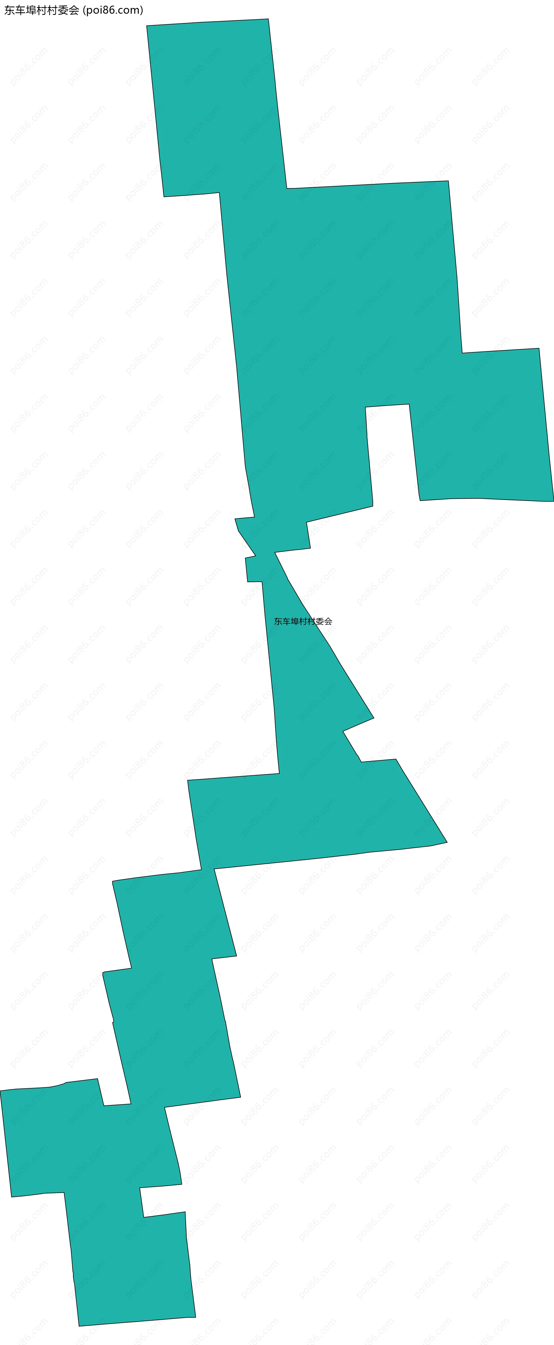 东车埠村村委会边界地图