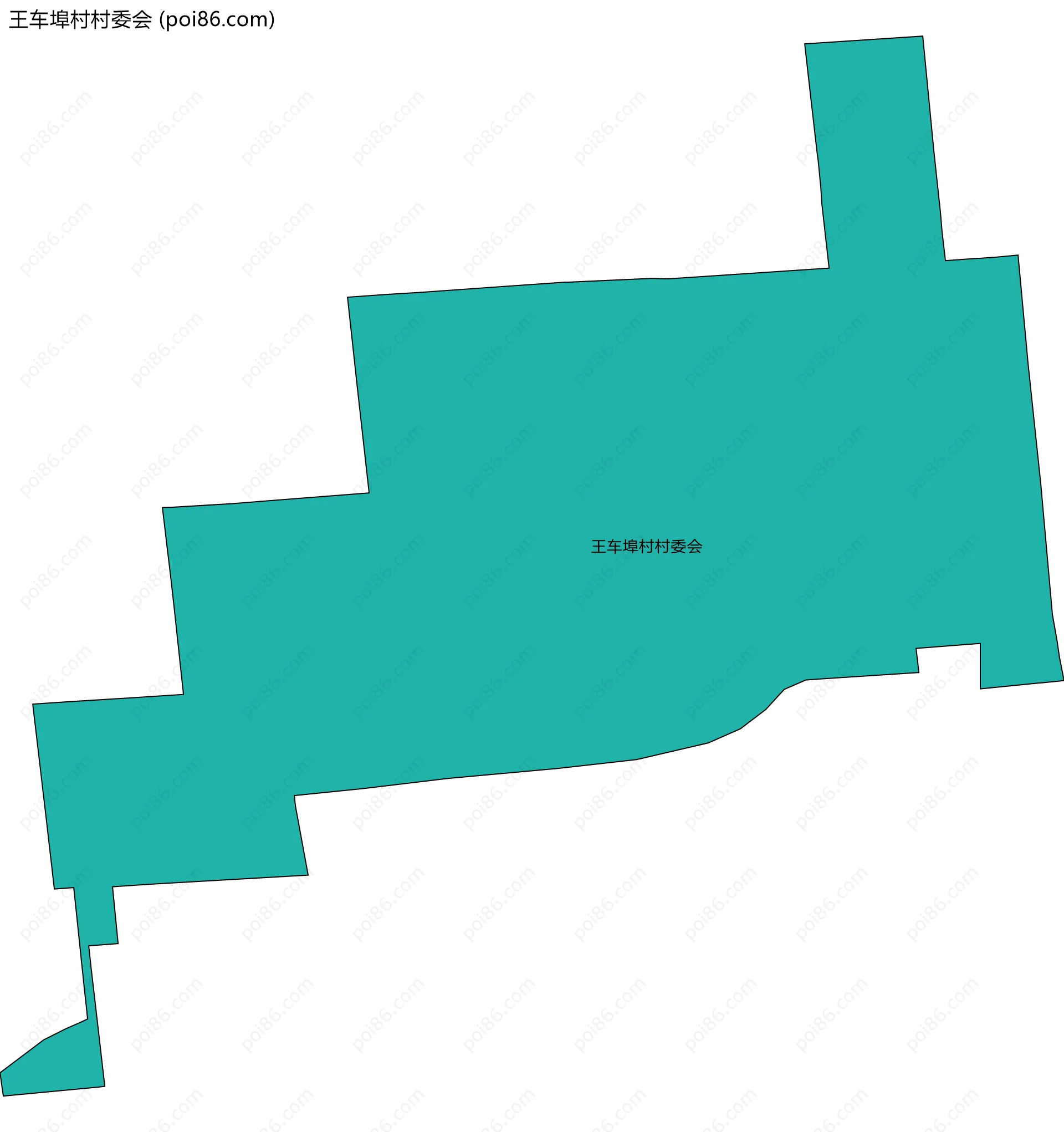 王车埠村村委会边界地图