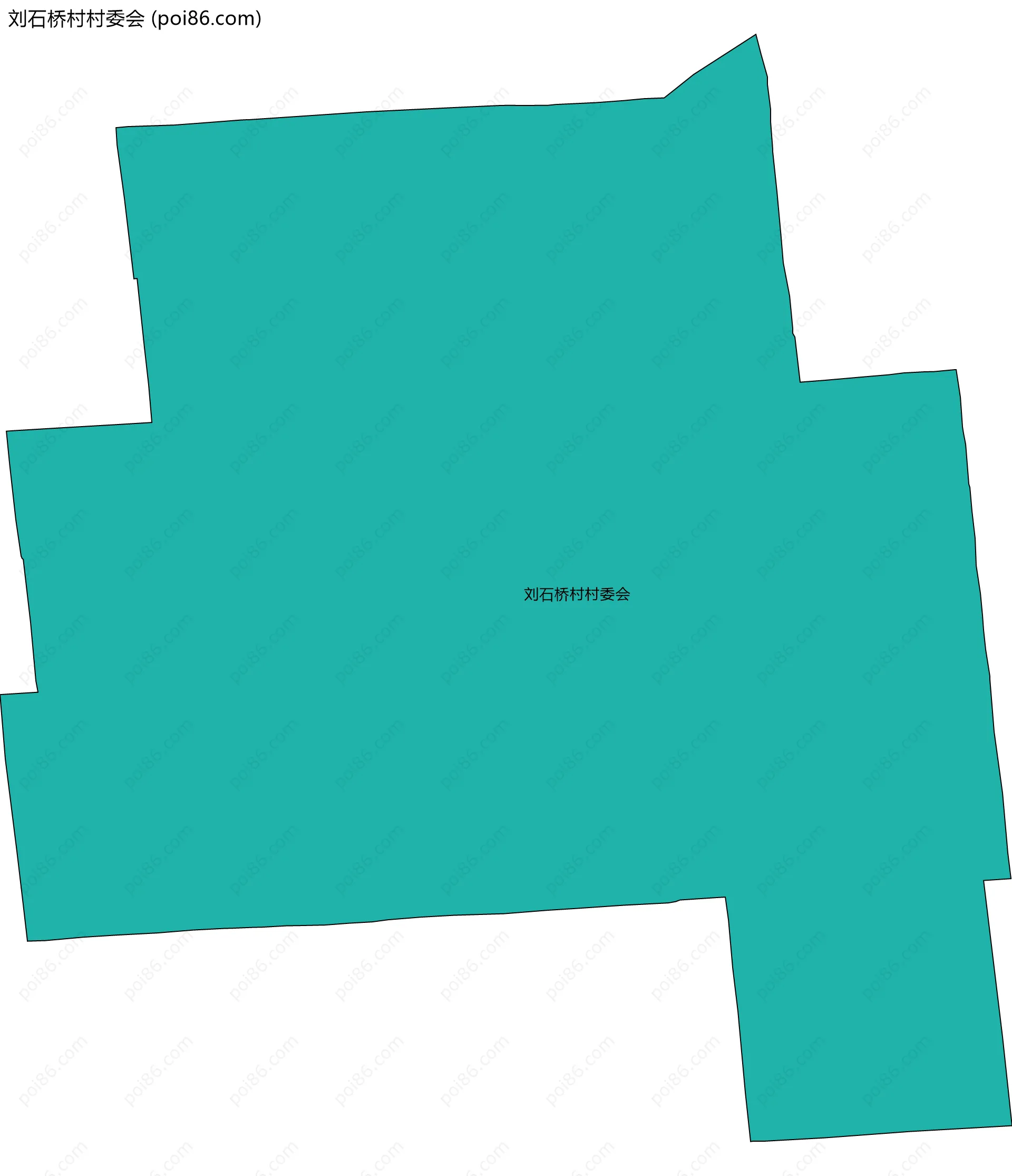 刘石桥村村委会边界地图