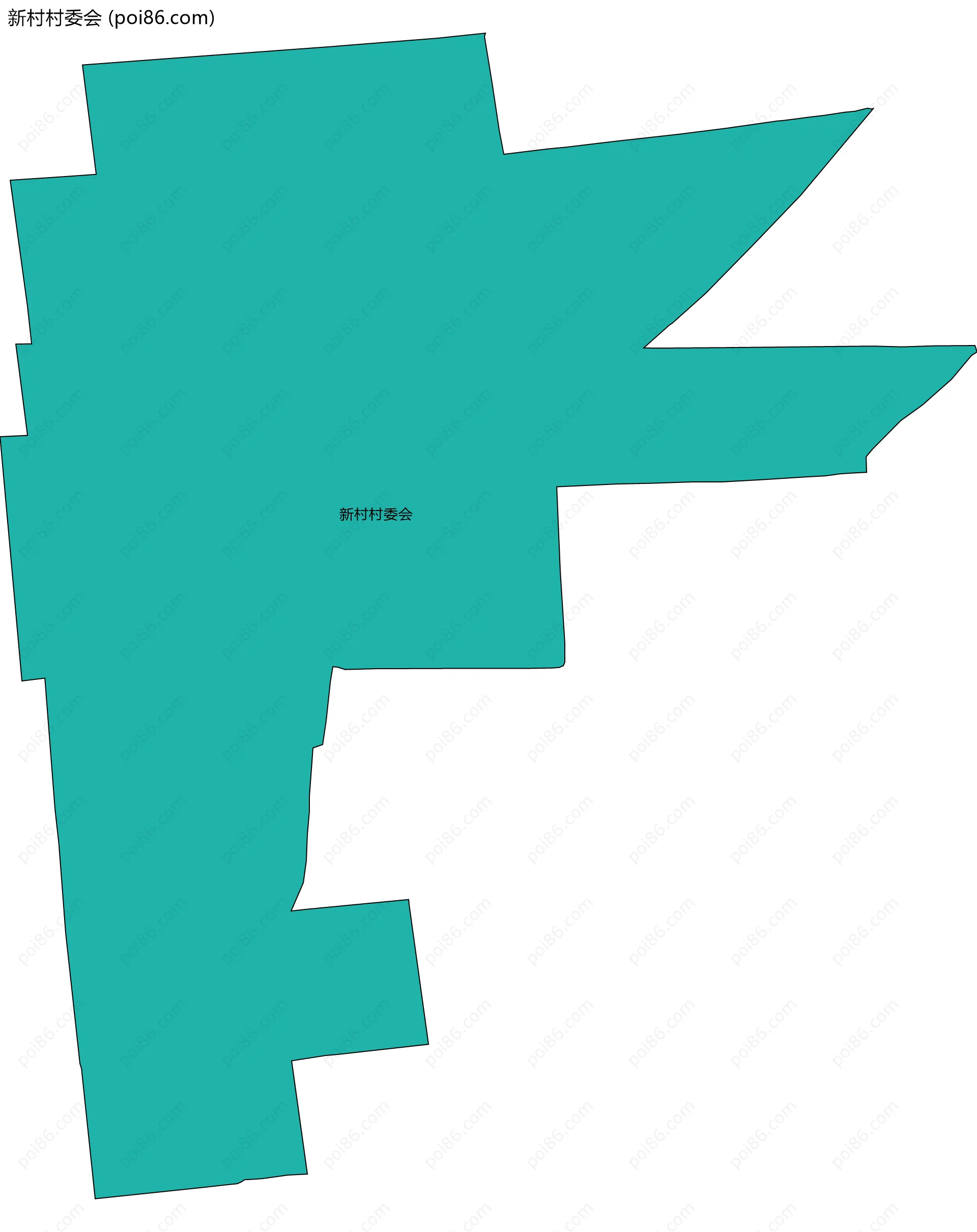 新村村委会边界地图