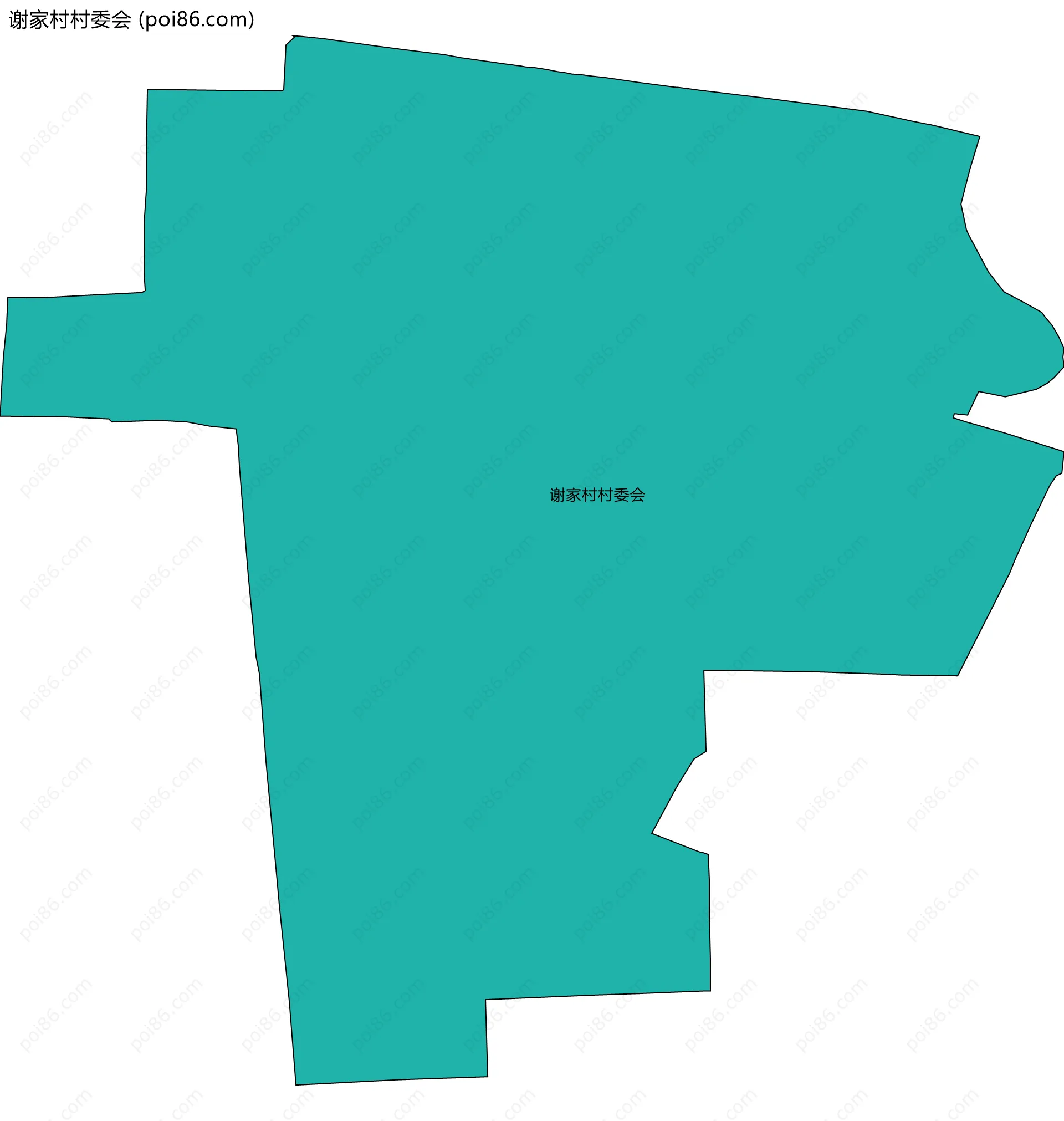 谢家村村委会边界地图