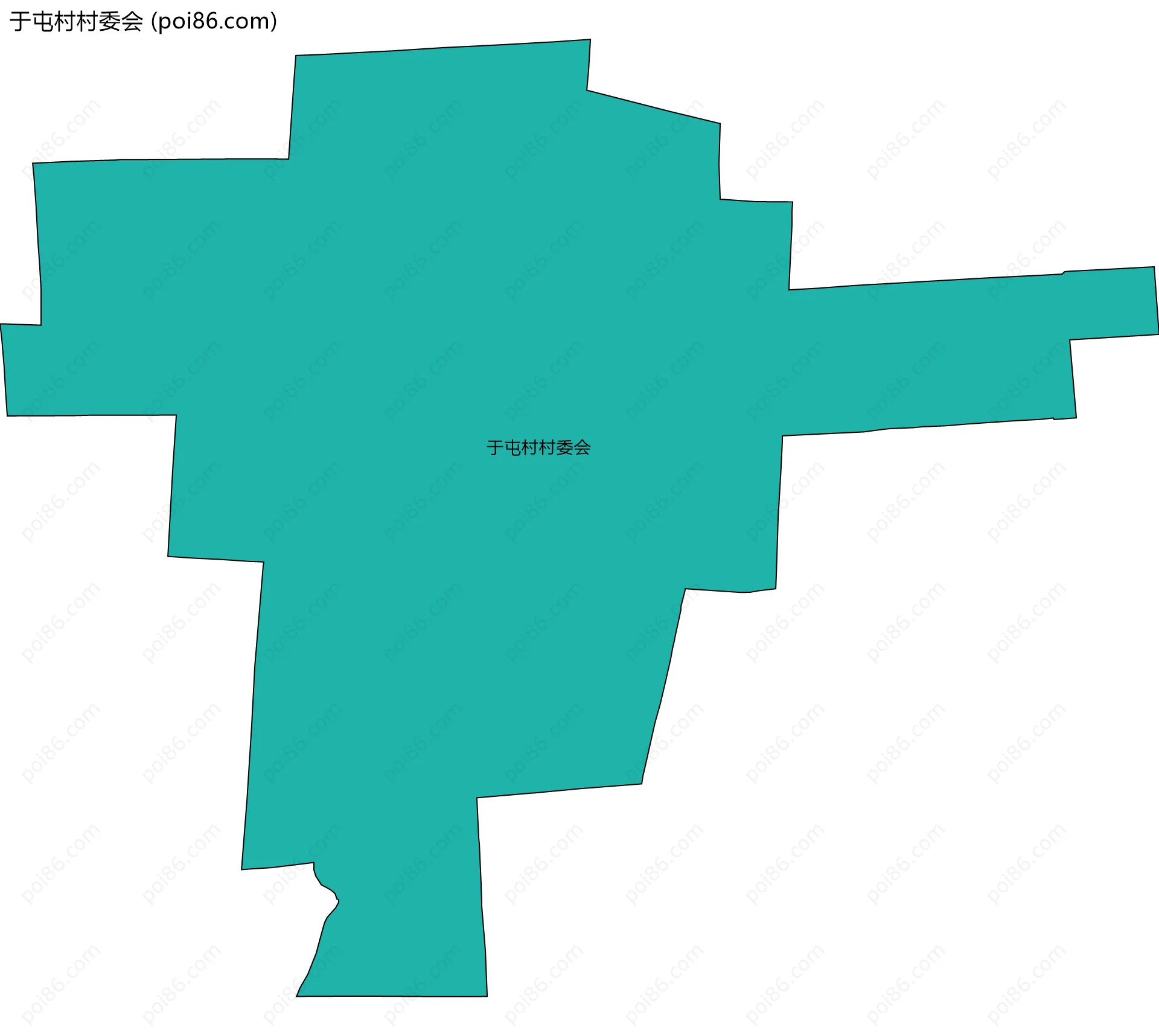 于屯村村委会边界地图