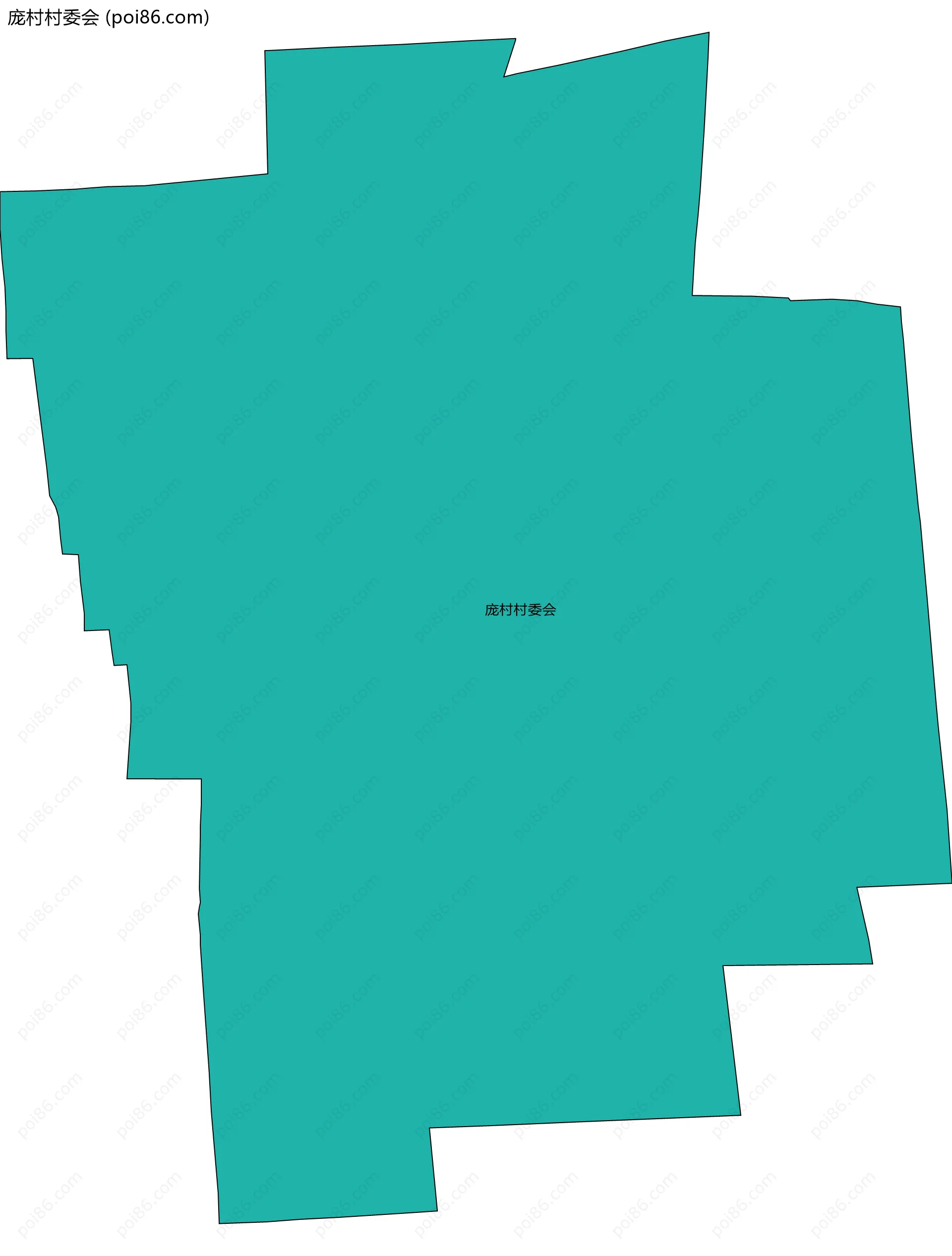 庞村村委会边界地图