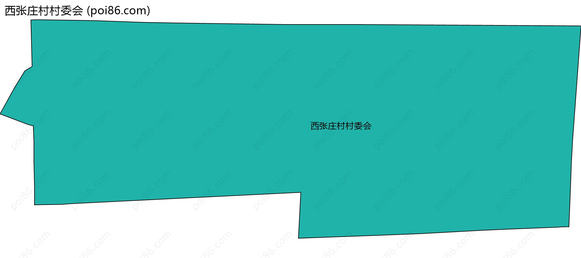 西张庄村村委会边界地图