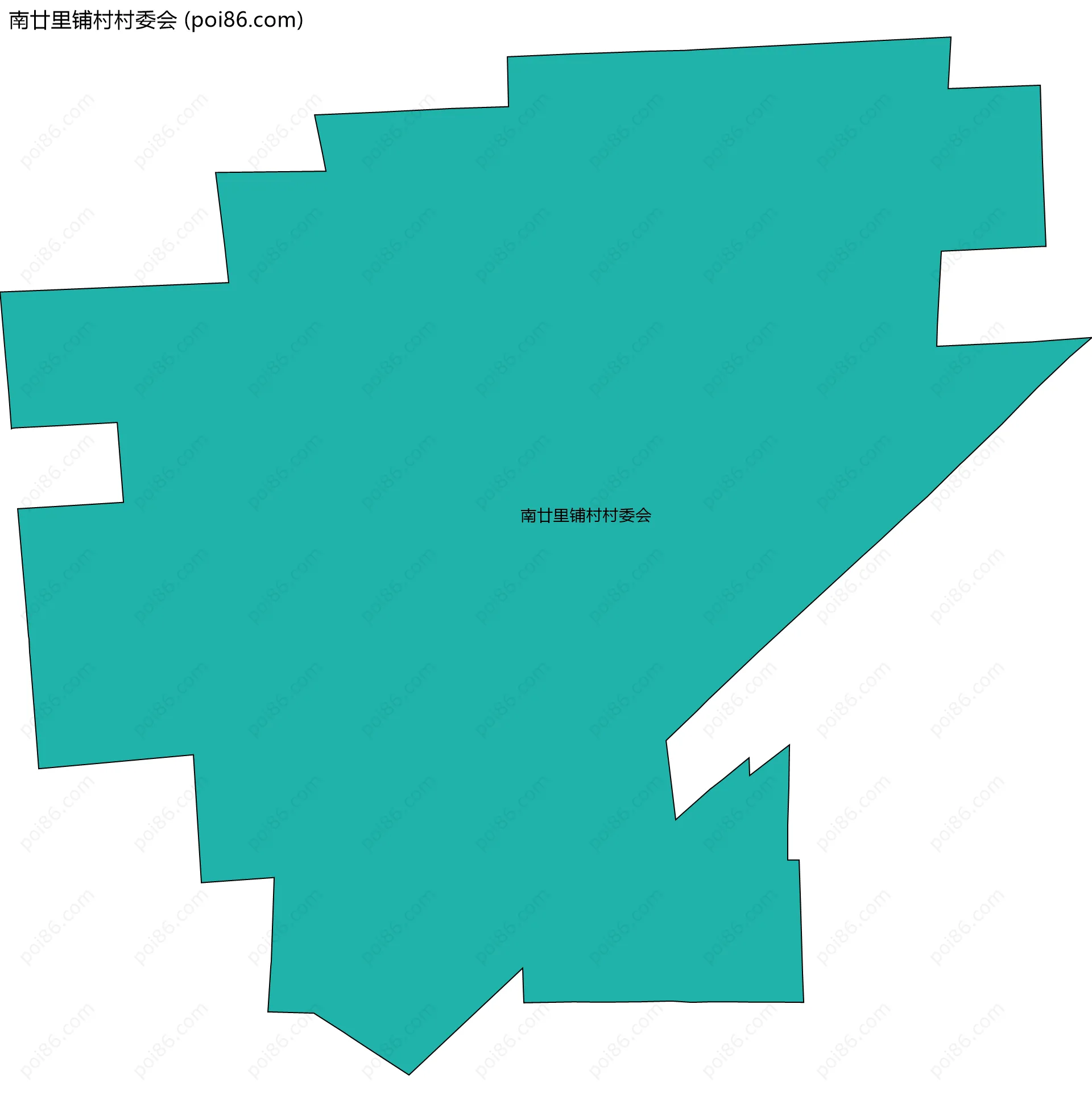 南廿里铺村村委会边界地图
