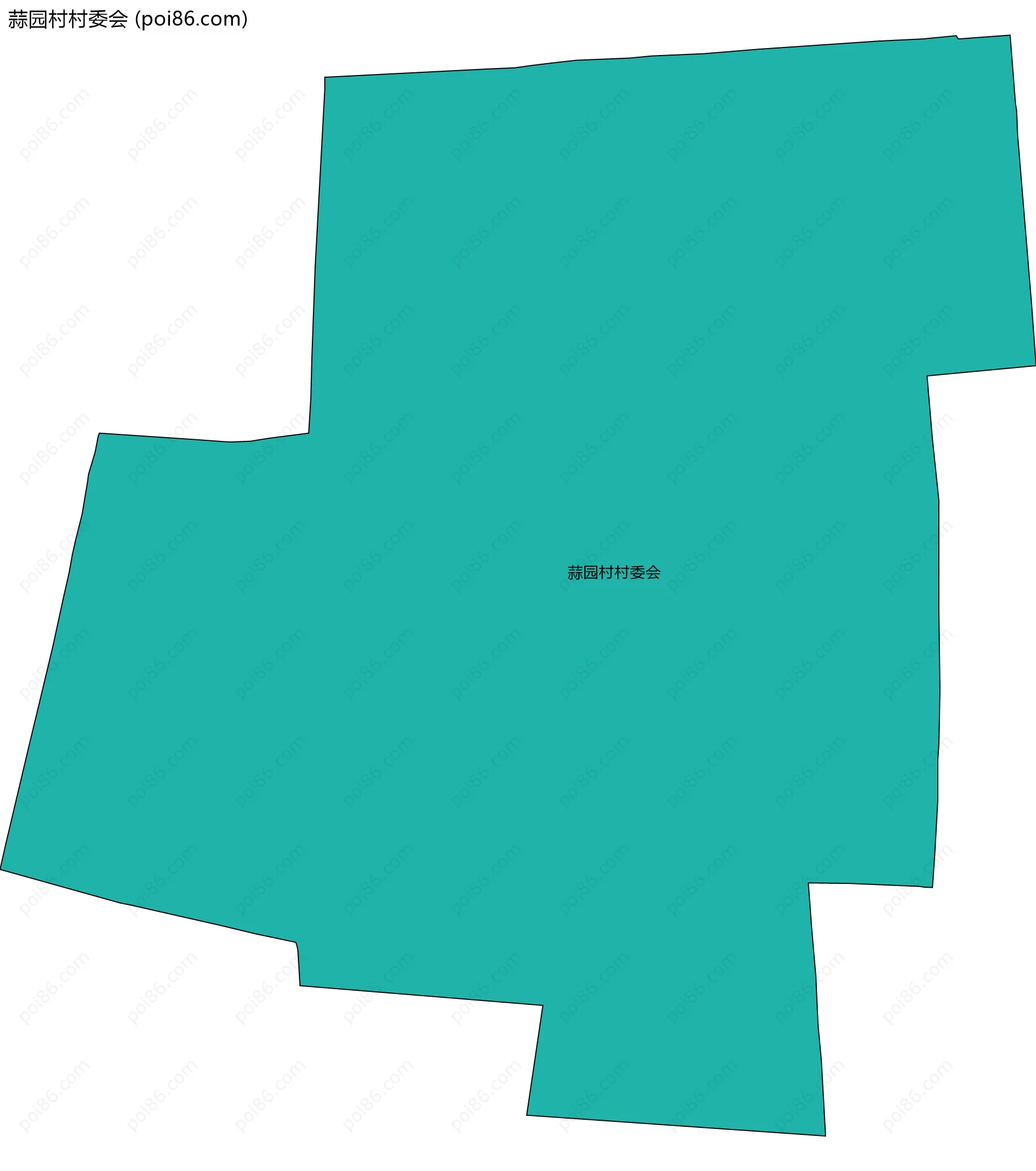 蒜园村村委会边界地图