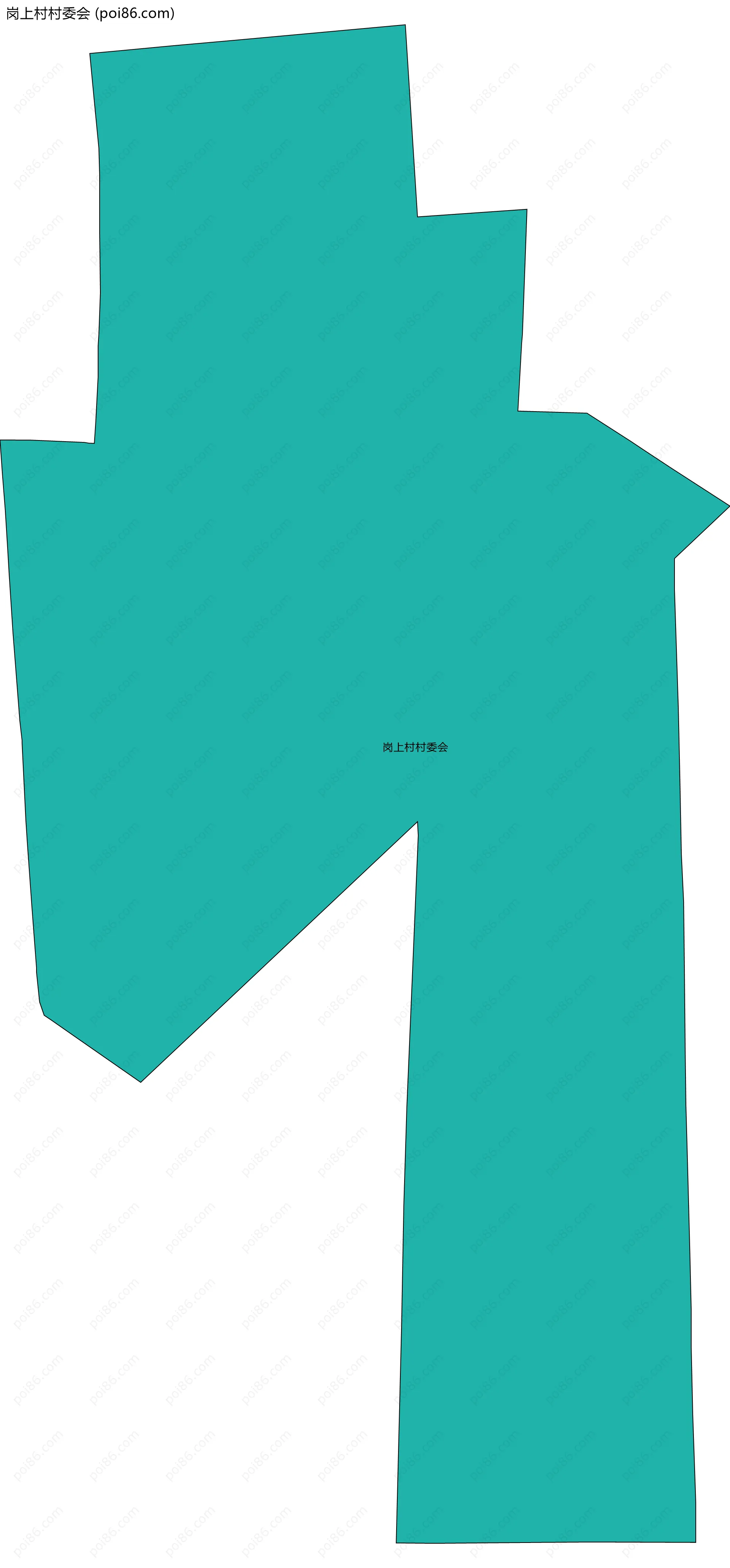 岗上村村委会边界地图