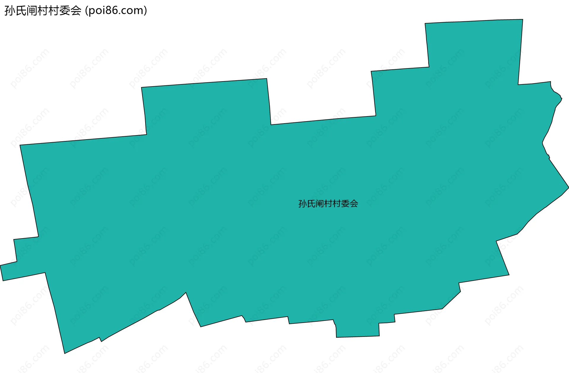 孙氏闸村村委会边界地图