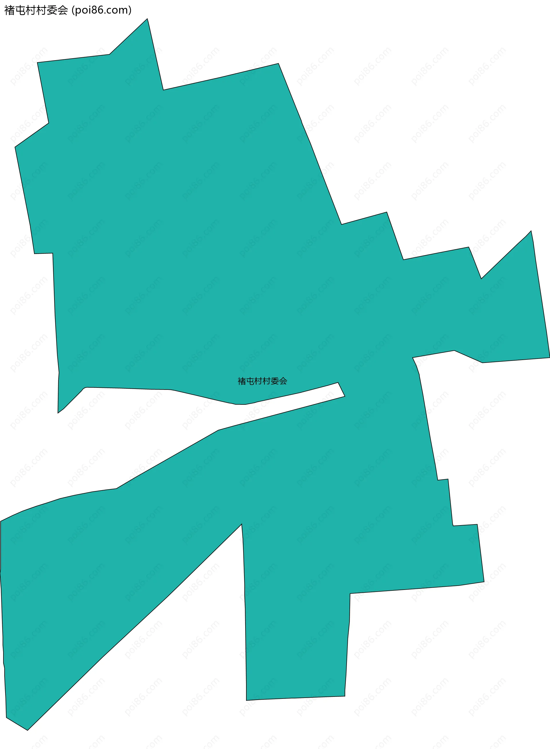 褚屯村村委会边界地图