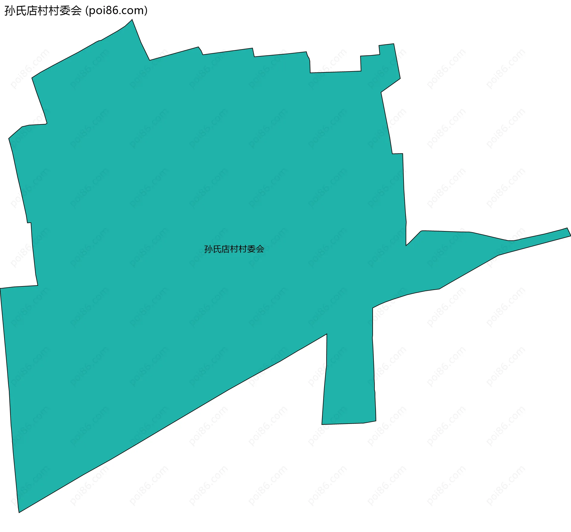孙氏店村村委会边界地图