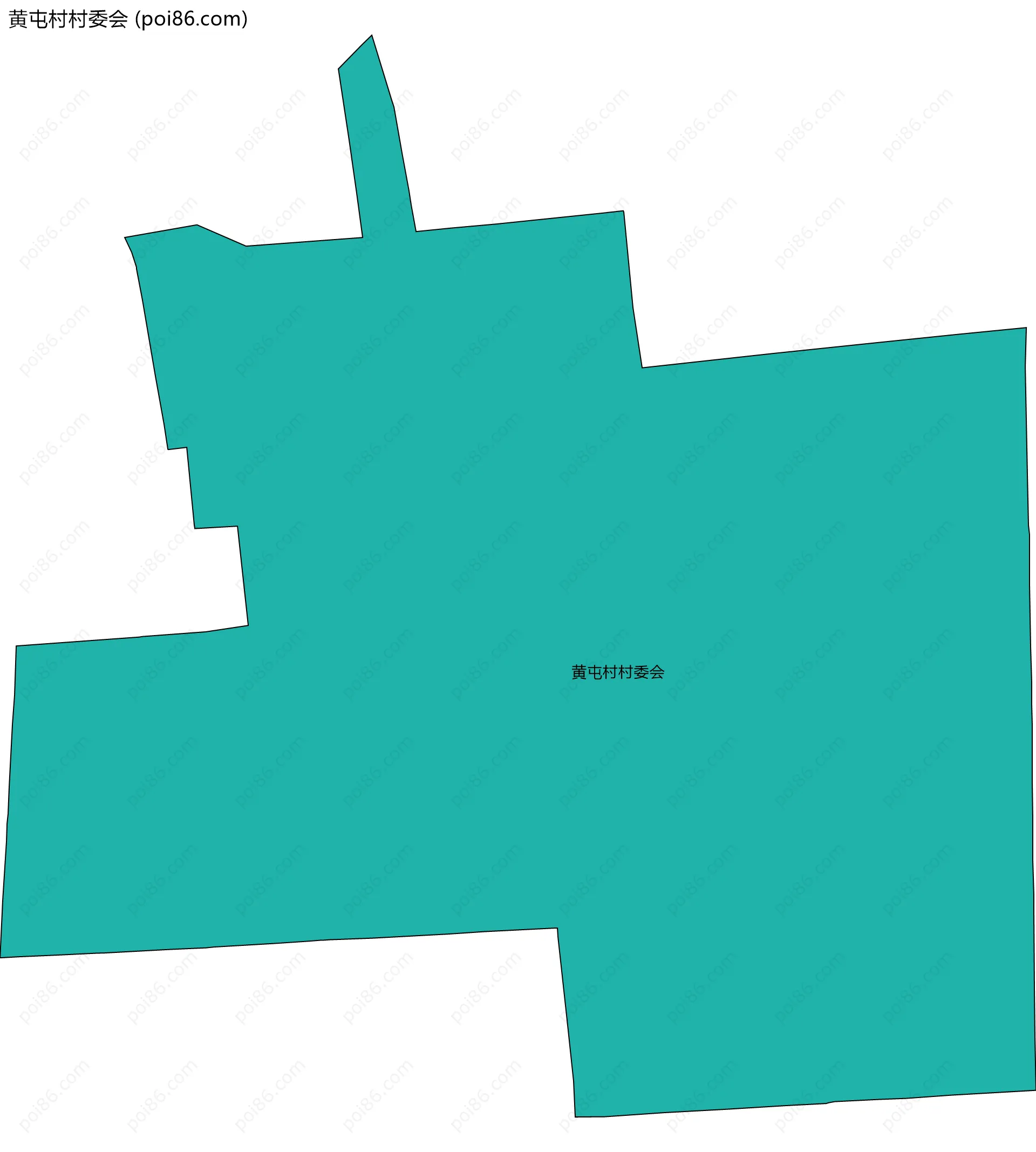 黄屯村村委会边界地图