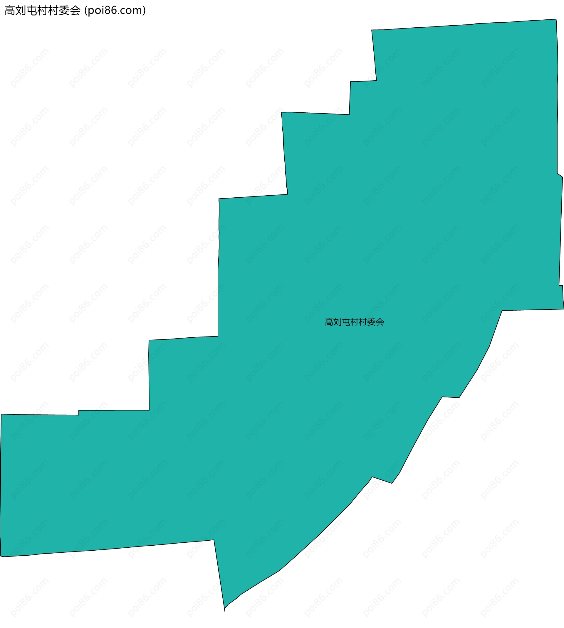 高刘屯村村委会边界地图
