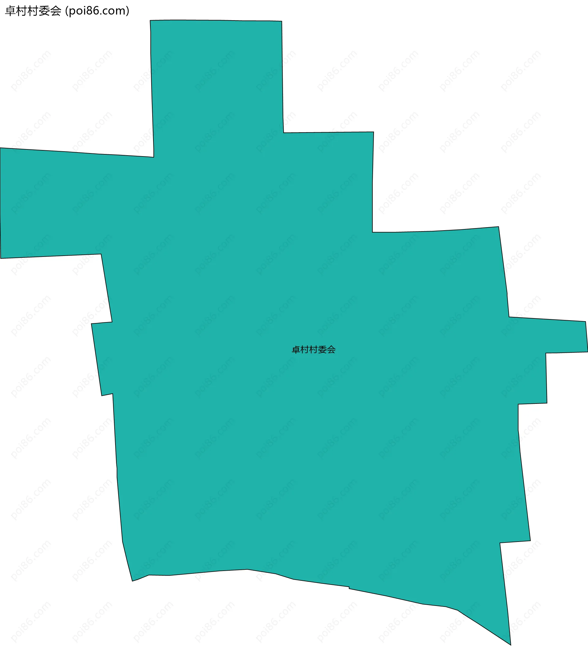 卓村村委会边界地图