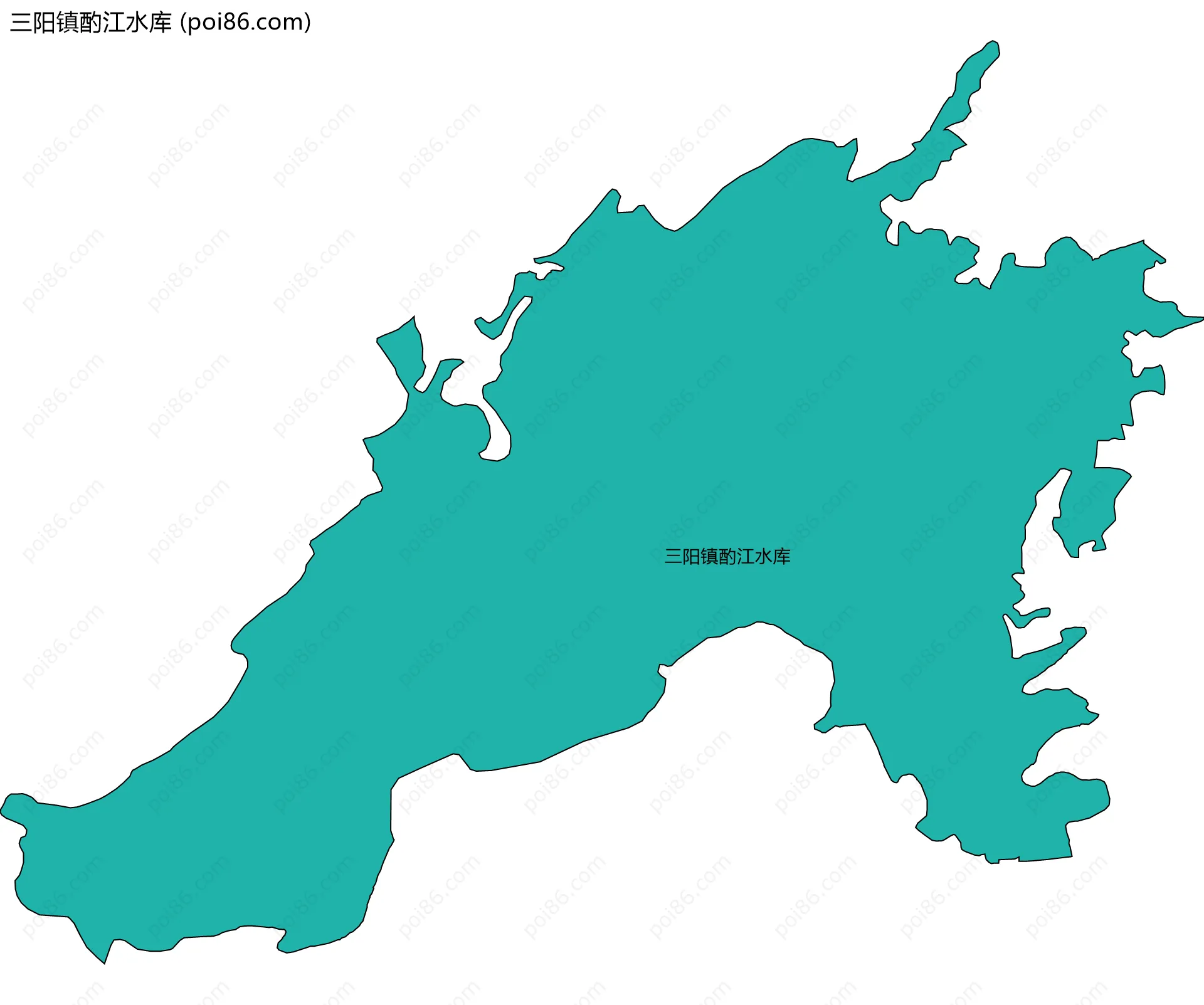 三阳镇酌江水库边界地图