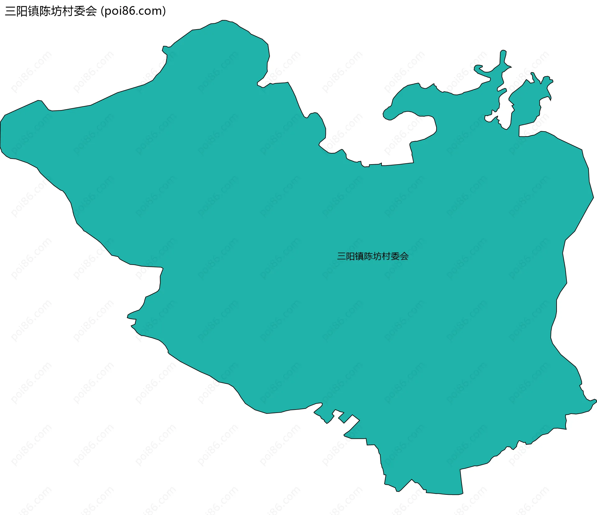 三阳镇陈坊村委会边界地图