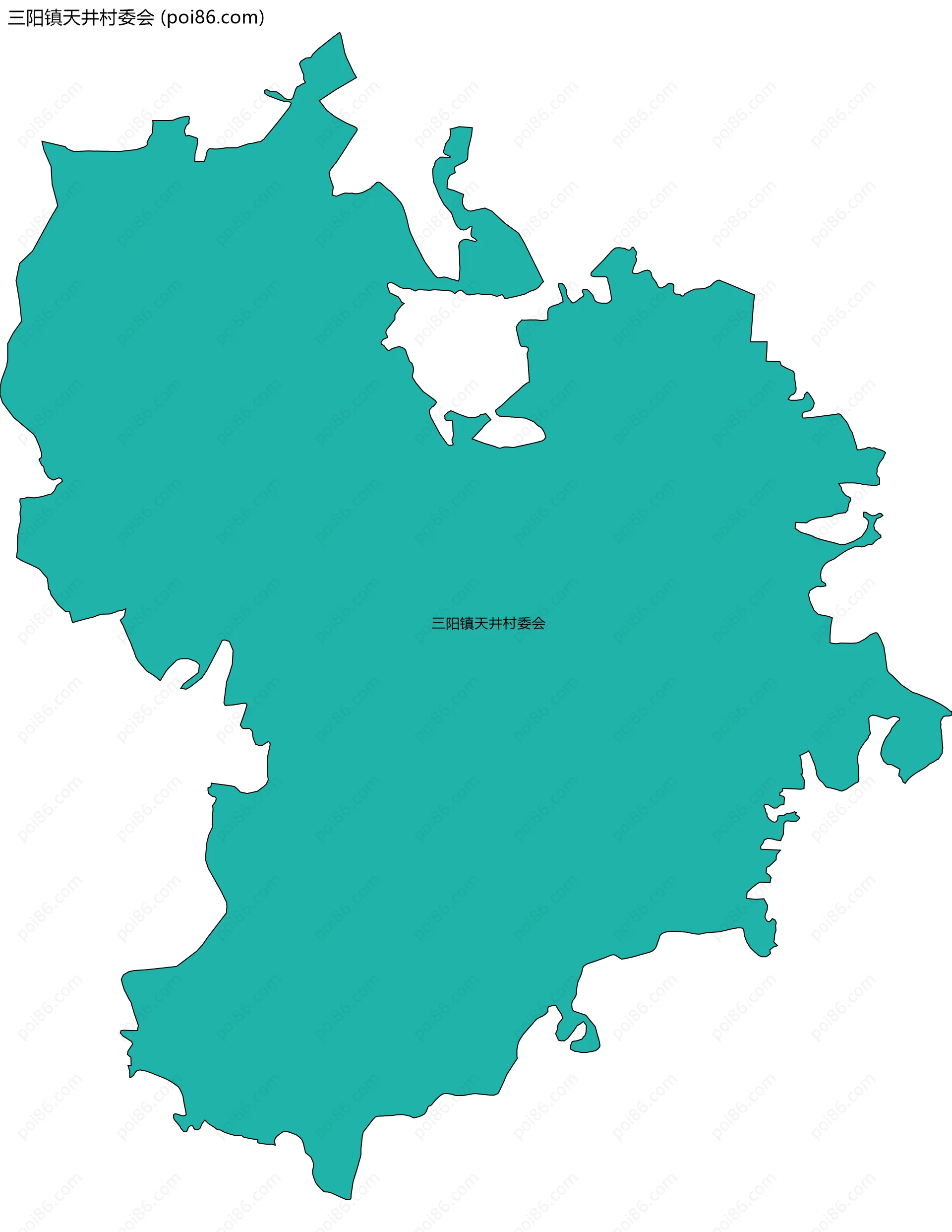 三阳镇天井村委会边界地图