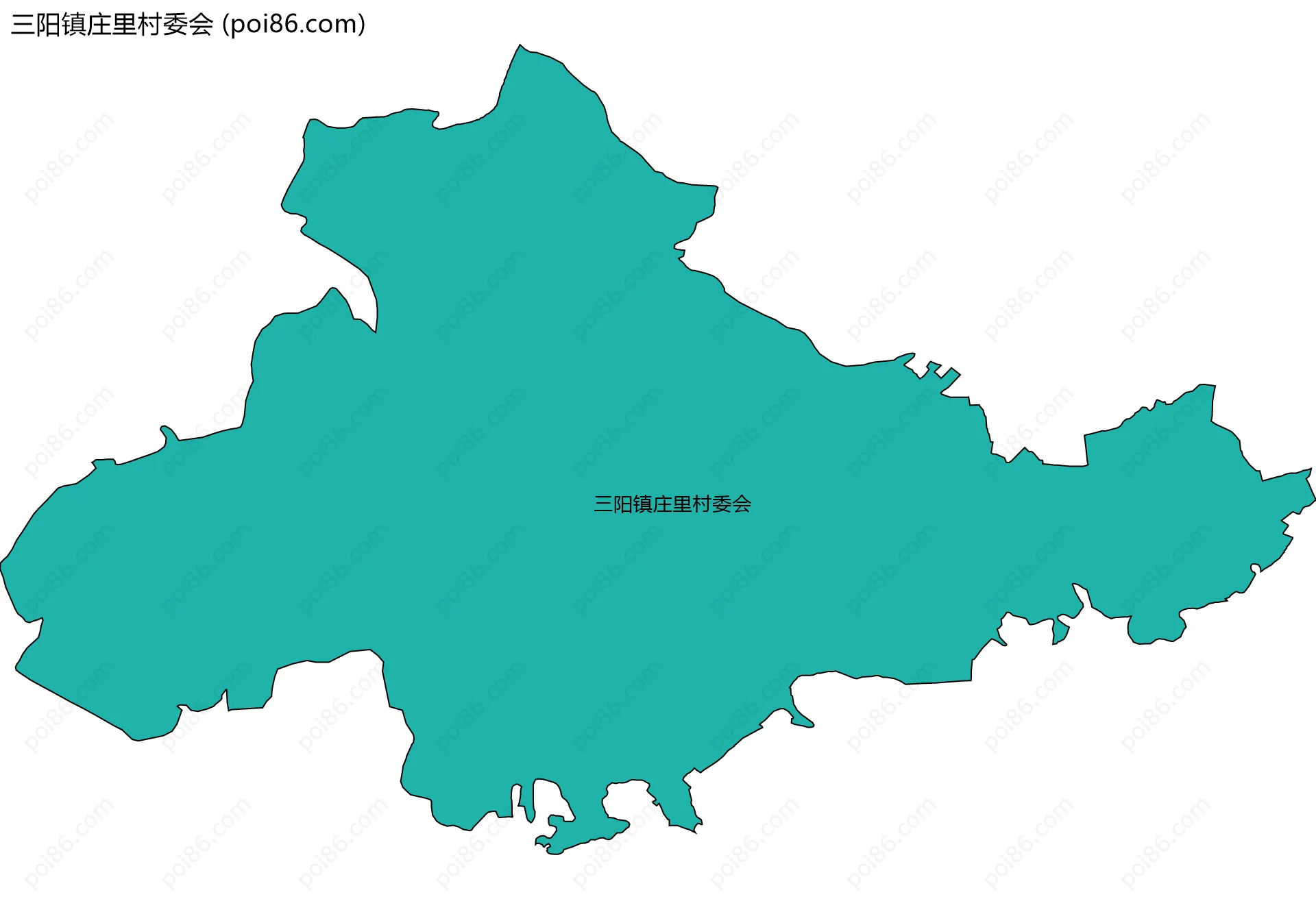 三阳镇庄里村委会边界地图