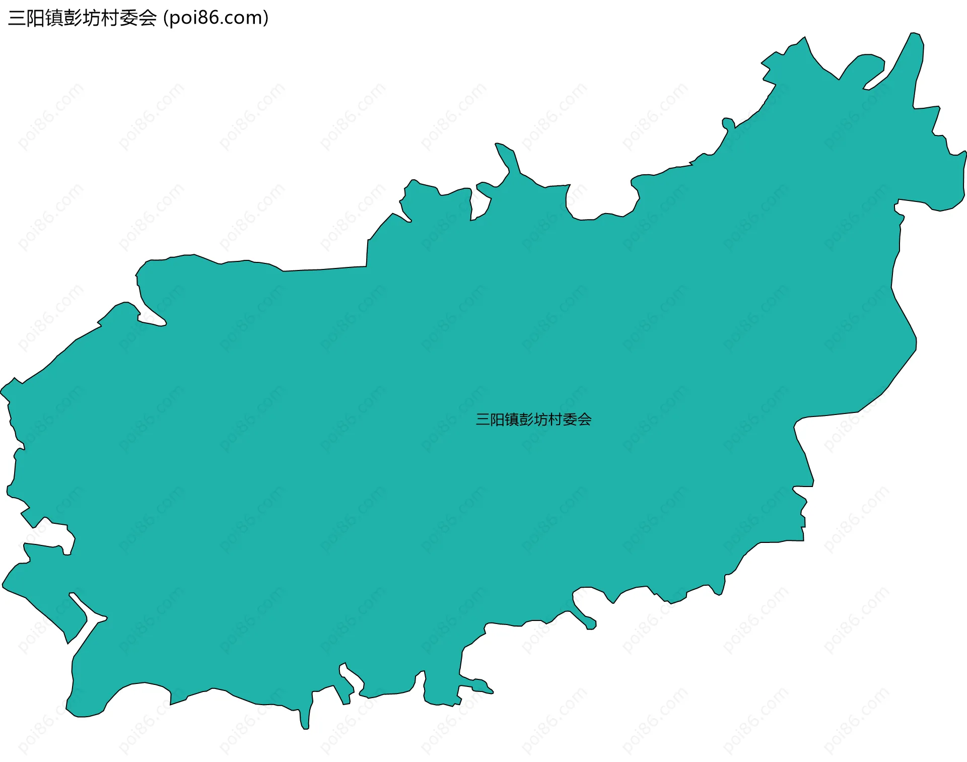 三阳镇彭坊村委会边界地图