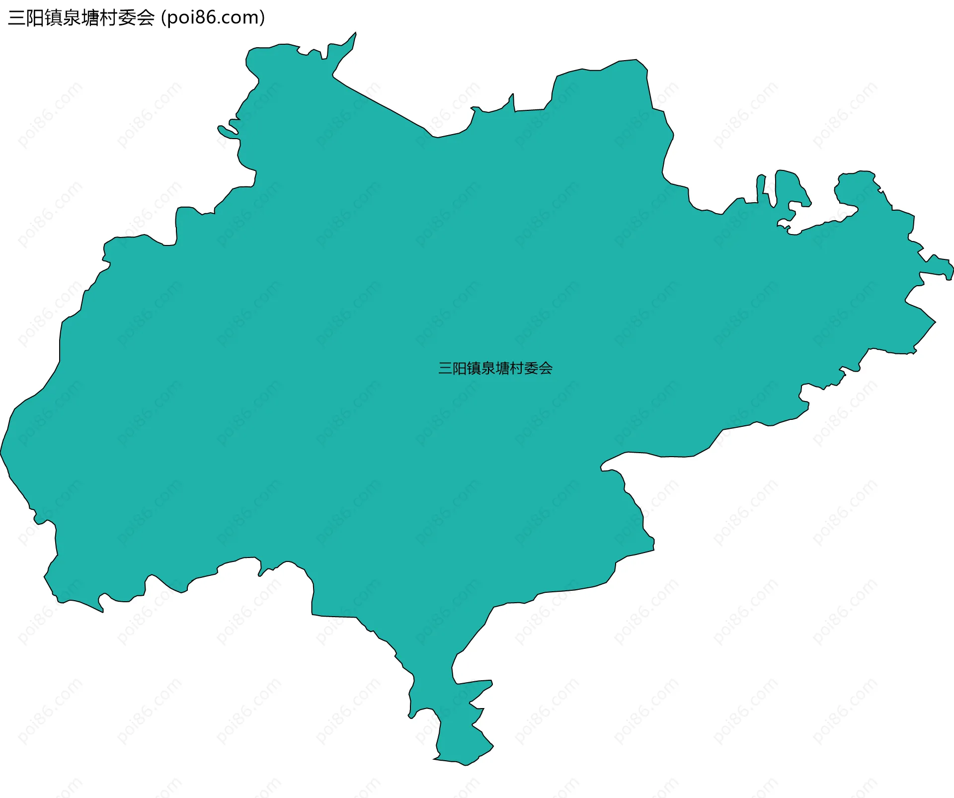 三阳镇泉塘村委会边界地图