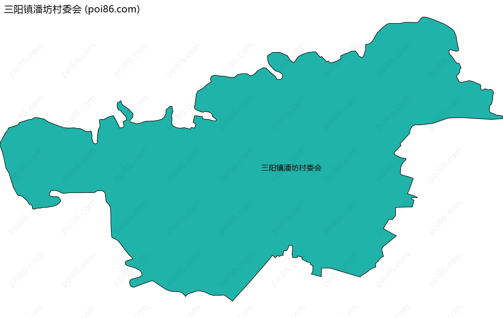 三阳镇潘坊村委会边界地图