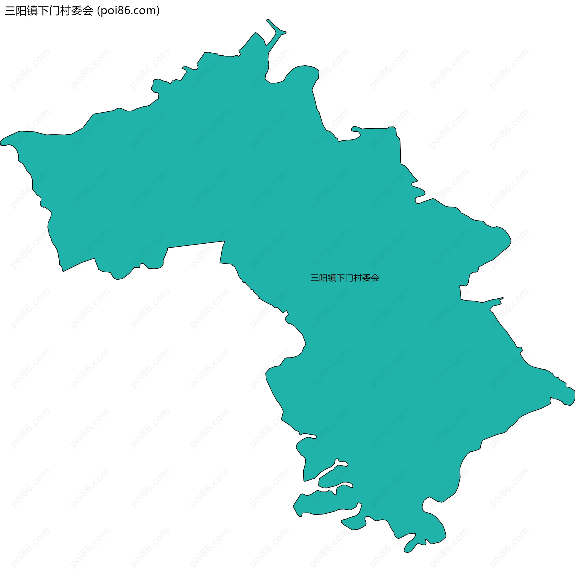 三阳镇下门村委会边界地图