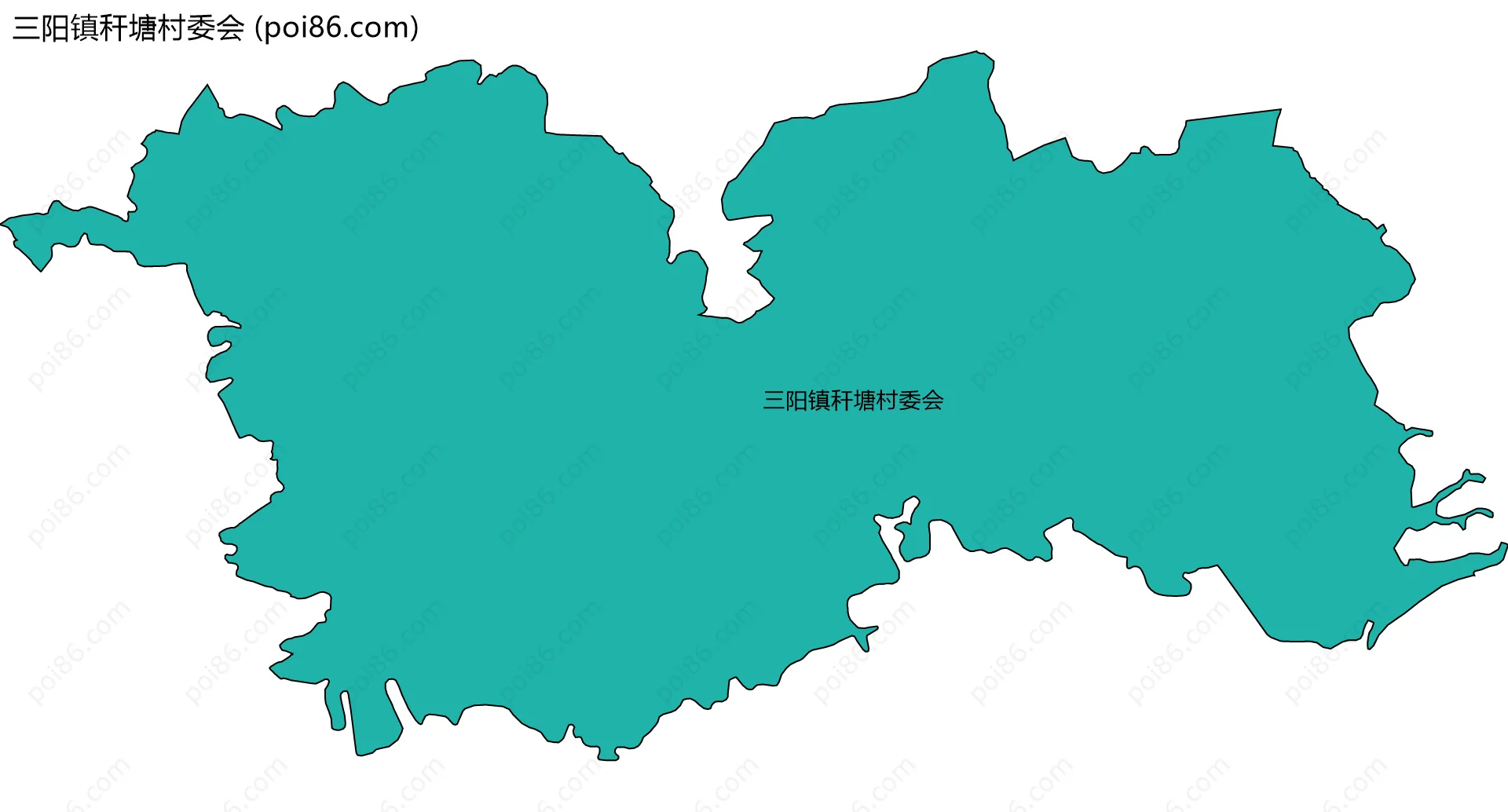 三阳镇秆塘村委会边界地图