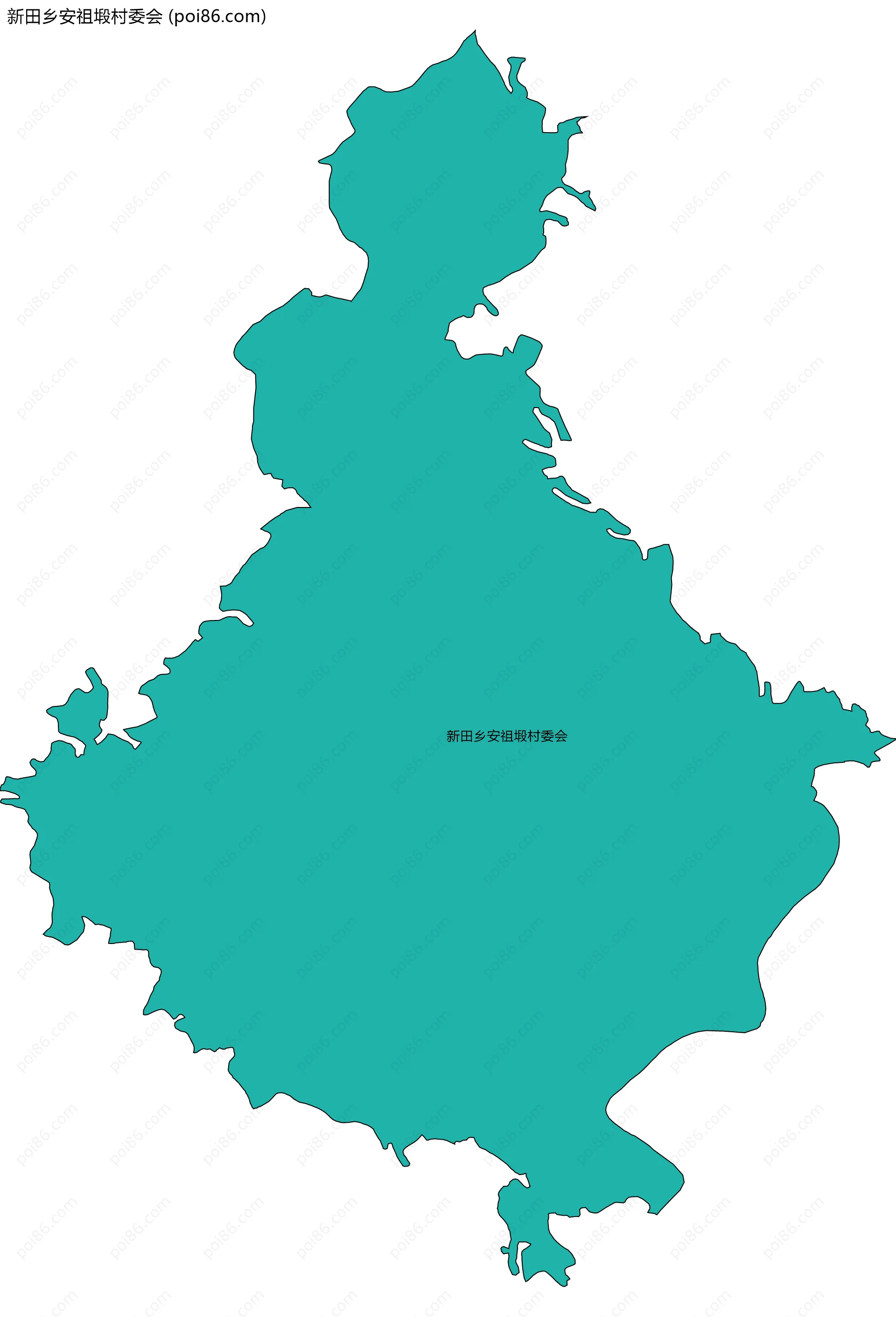 新田乡安祖塅村委会边界地图