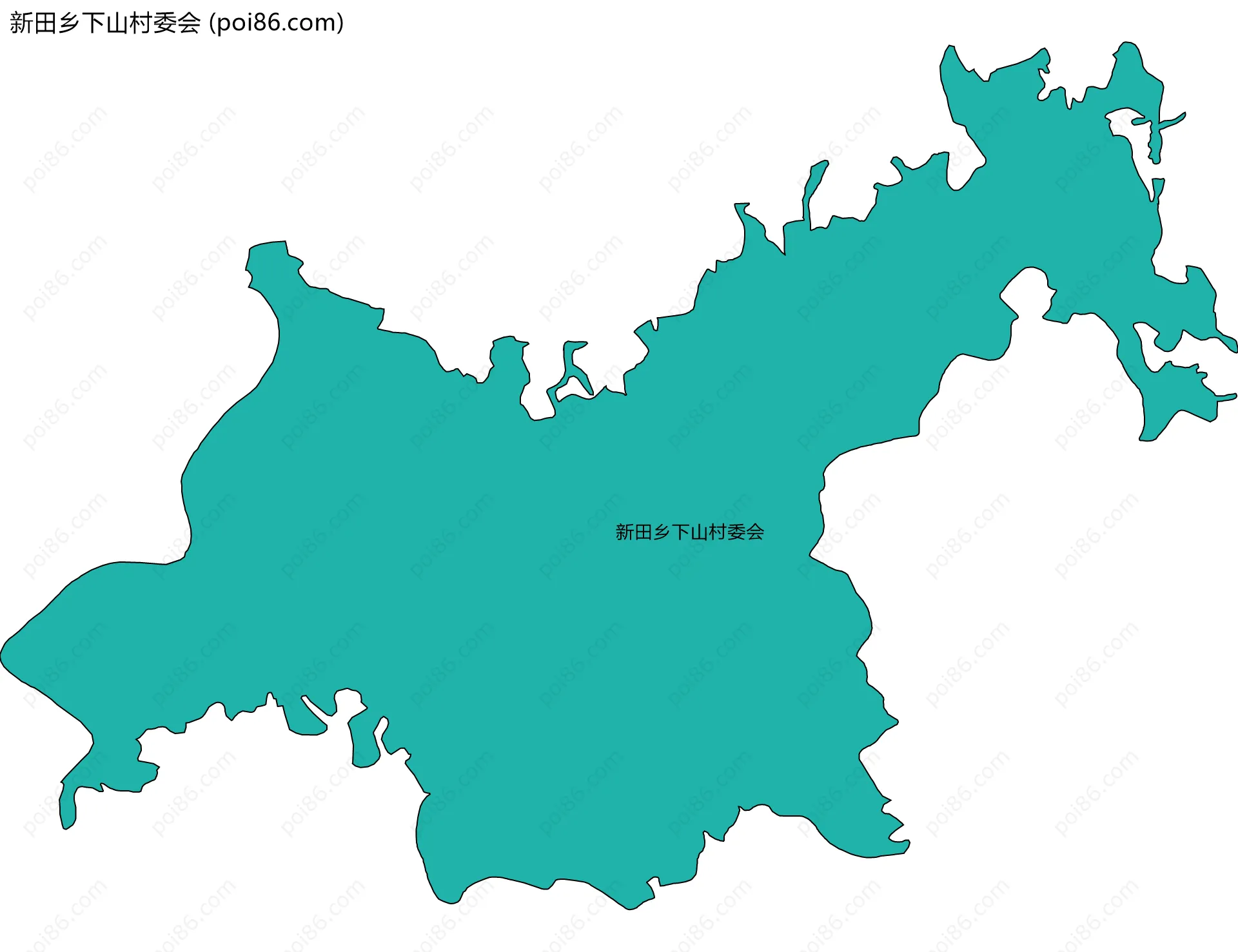 新田乡下山村委会边界地图