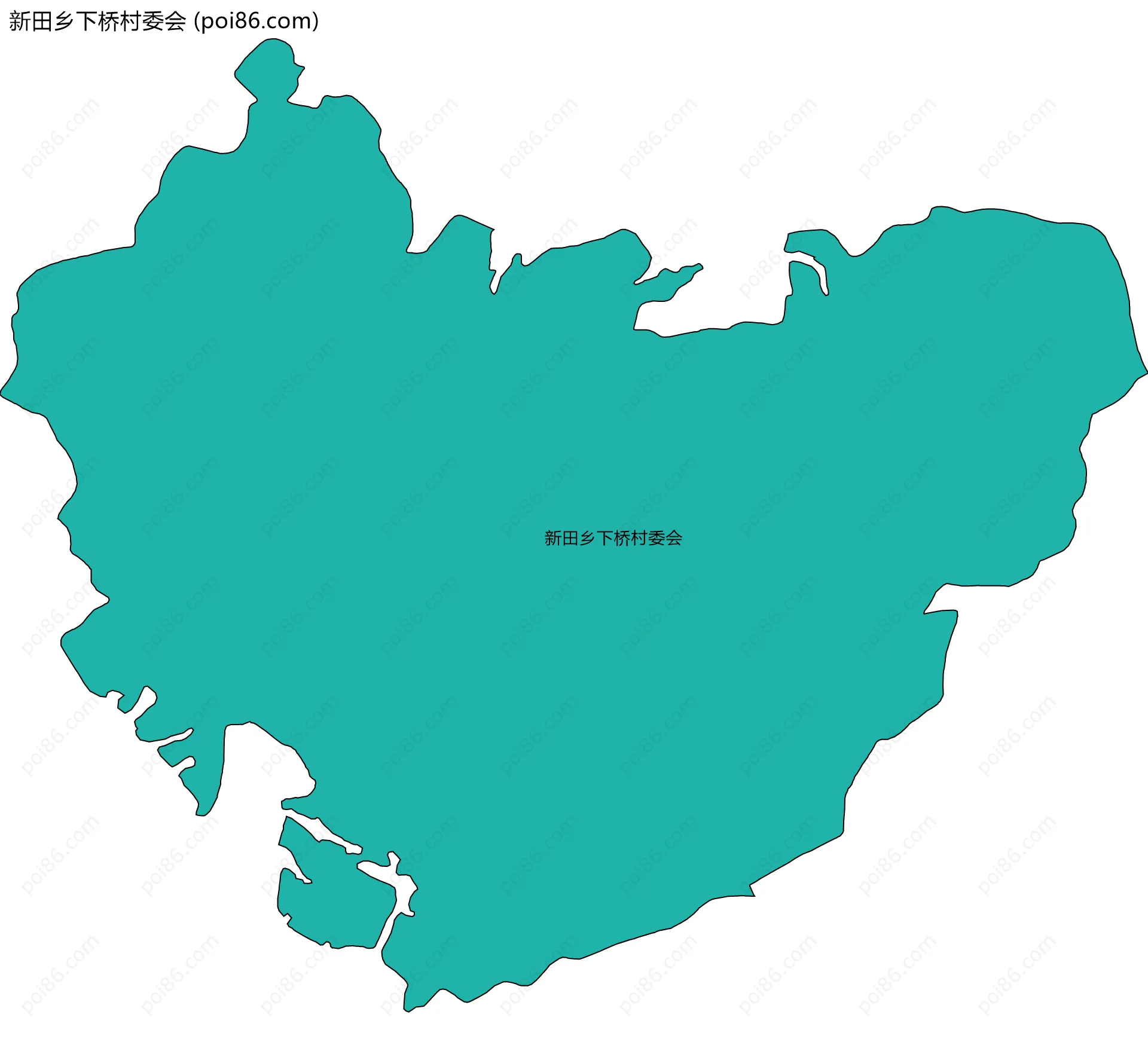 新田乡下桥村委会边界地图
