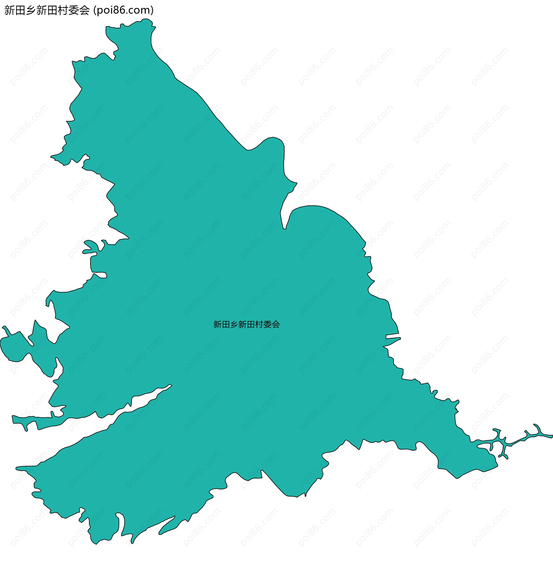 新田乡新田村委会边界地图