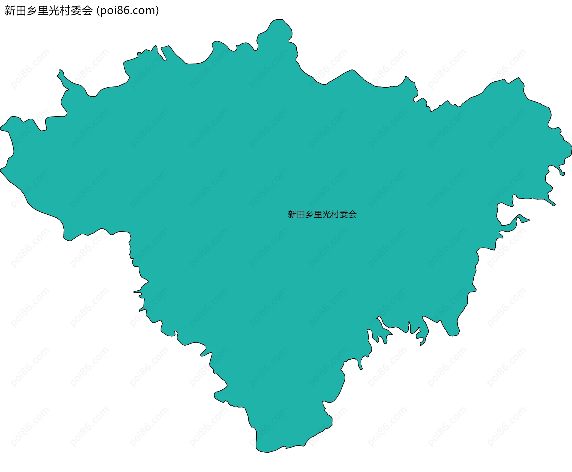 新田乡里光村委会边界地图
